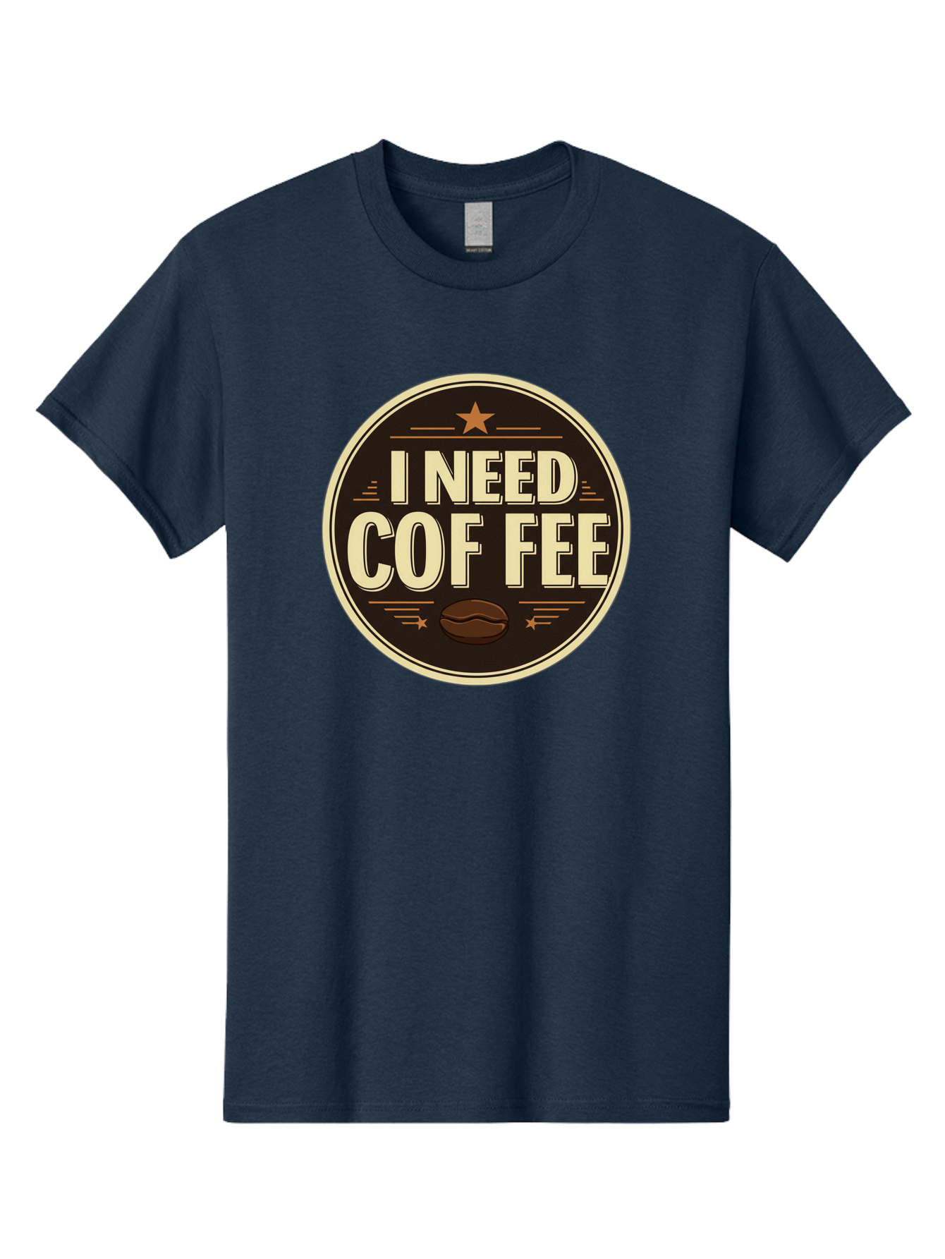 I-Need-Coffee-1 Men'S Graphic Tee, 100% Cotton, Comfortable Casual Summer Wear, Machine Washable, Coffee Lover, Coffee Break, Coffee Addiction, Coffee Quote, Coffee Humor, Coffee Needed, Coffee Craving Bac058