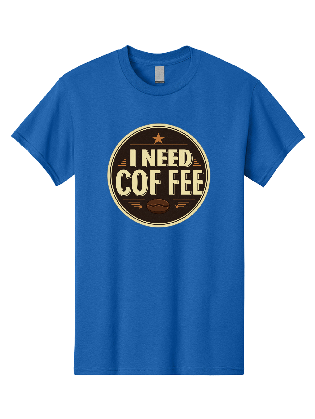 I-Need-Coffee-1 Men'S Graphic Tee, 100% Cotton, Comfortable Casual Summer Wear, Machine Washable, Coffee Lover, Coffee Break, Coffee Addiction, Coffee Quote, Coffee Humor, Coffee Needed, Coffee Craving Bac058