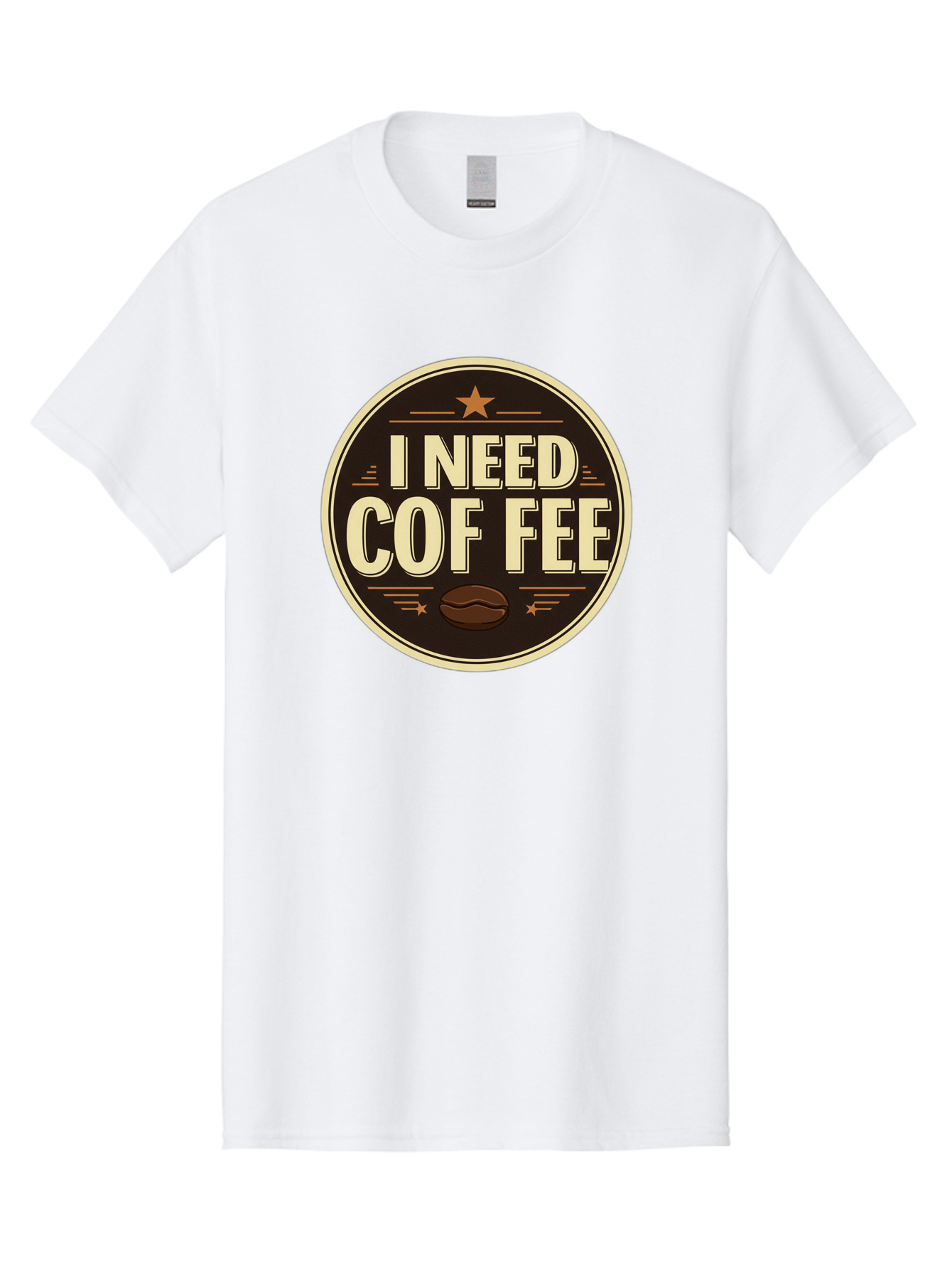 I-Need-Coffee-1 Men'S Graphic Tee, 100% Cotton, Comfortable Casual Summer Wear, Machine Washable, Coffee Lover, Coffee Break, Coffee Addiction, Coffee Quote, Coffee Humor, Coffee Needed, Coffee Craving Bac058