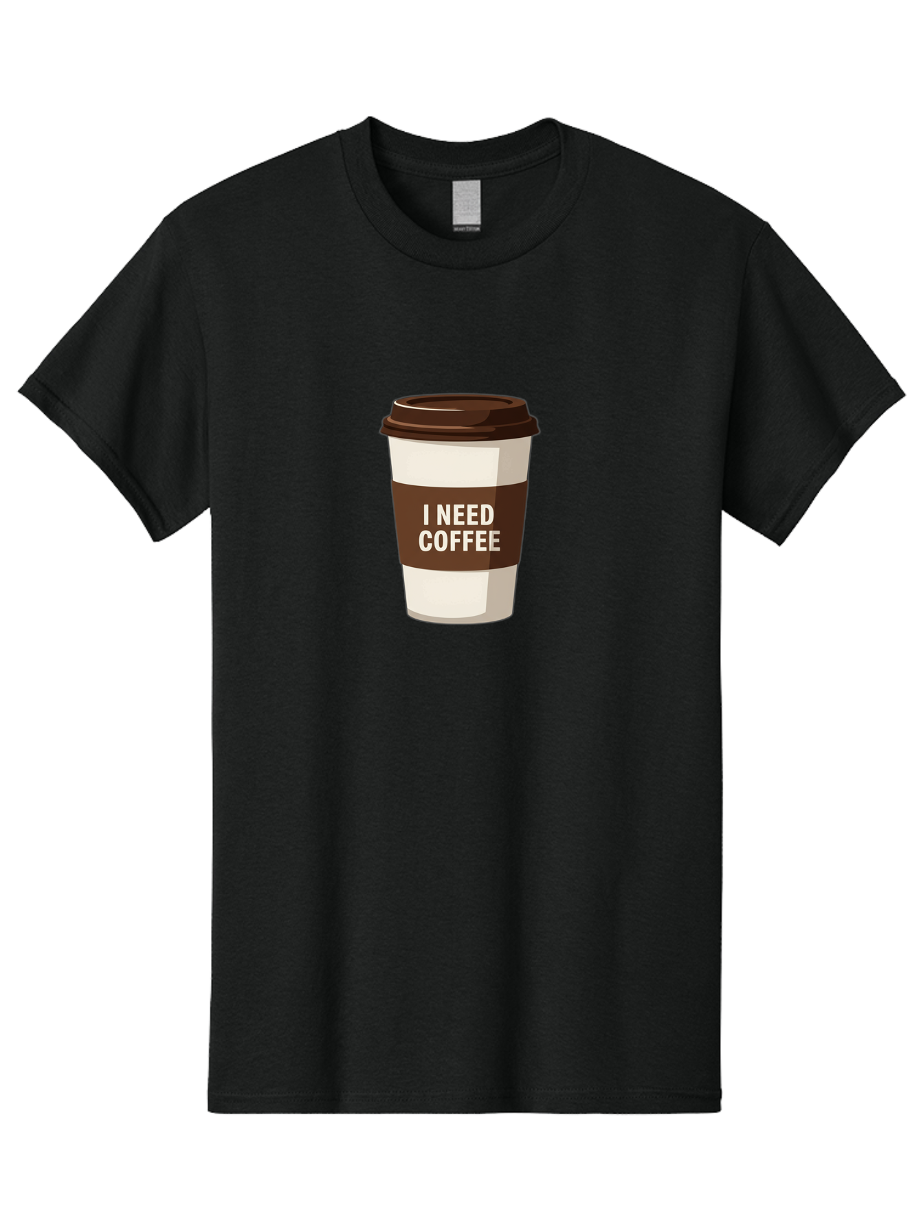 I-Need-Coffee-10 Men'S Graphic Tee, 100% Cotton, Comfortable Casual Summer Wear, Machine Washable, Coffee Cup, Disposable Coffee Cup, Coffee To Go, Morning Coffee, Caffeine Fix, Coffee Break, Coffee Love, Coffee Addiction Bac059