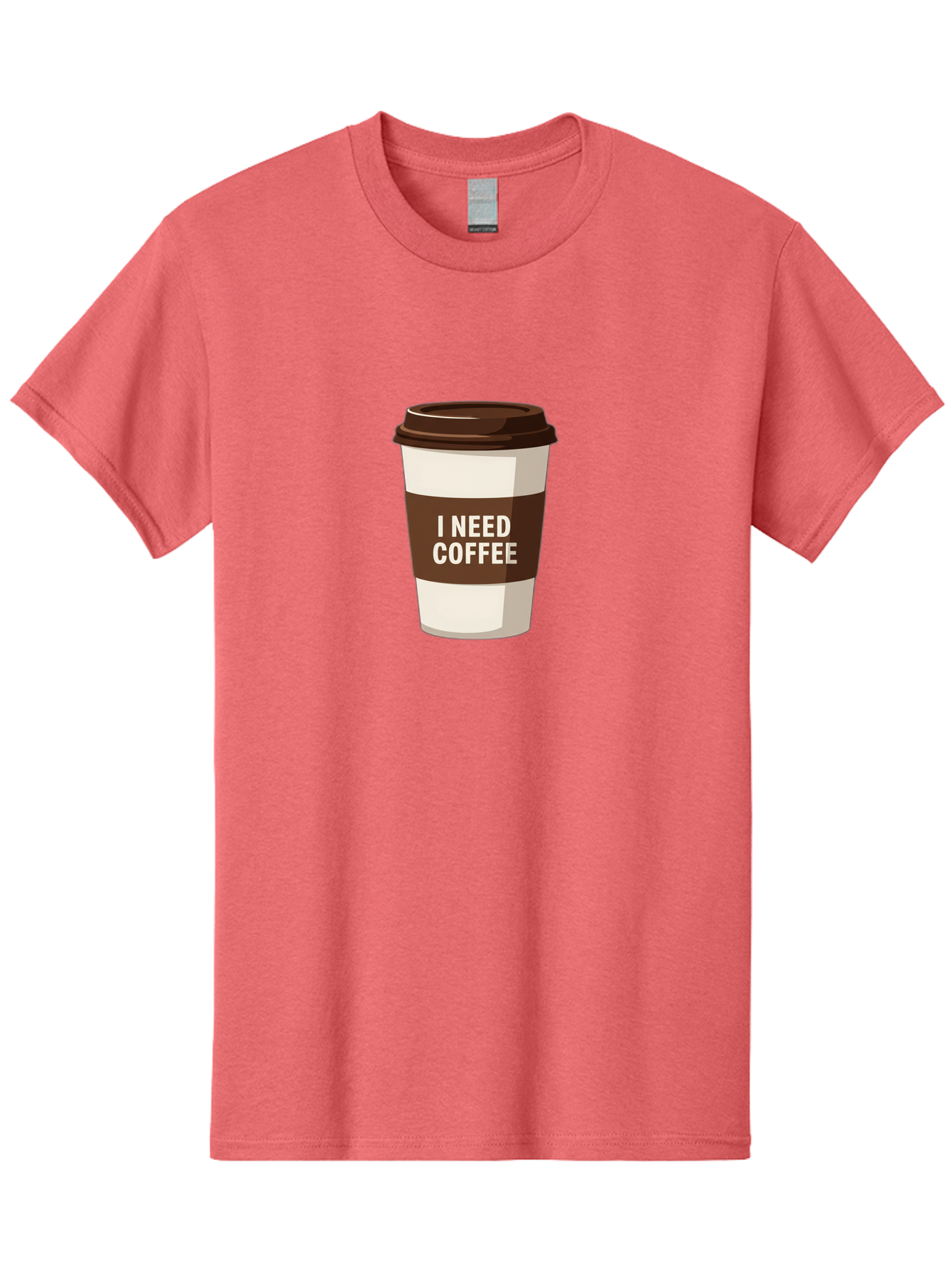 I-Need-Coffee-10 Men'S Graphic Tee, 100% Cotton, Comfortable Casual Summer Wear, Machine Washable, Coffee Cup, Disposable Coffee Cup, Coffee To Go, Morning Coffee, Caffeine Fix, Coffee Break, Coffee Love, Coffee Addiction Bac059