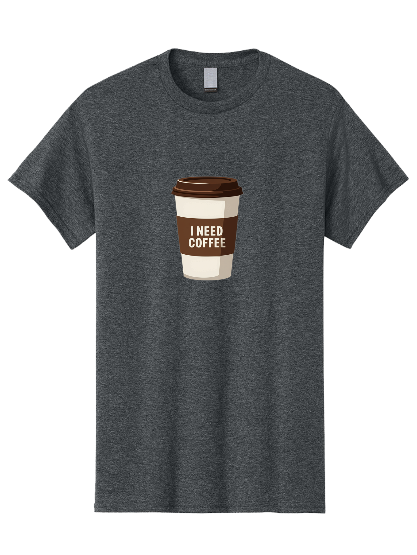 I-Need-Coffee-10 Men'S Graphic Tee, 100% Cotton, Comfortable Casual Summer Wear, Machine Washable, Coffee Cup, Disposable Coffee Cup, Coffee To Go, Morning Coffee, Caffeine Fix, Coffee Break, Coffee Love, Coffee Addiction Bac059