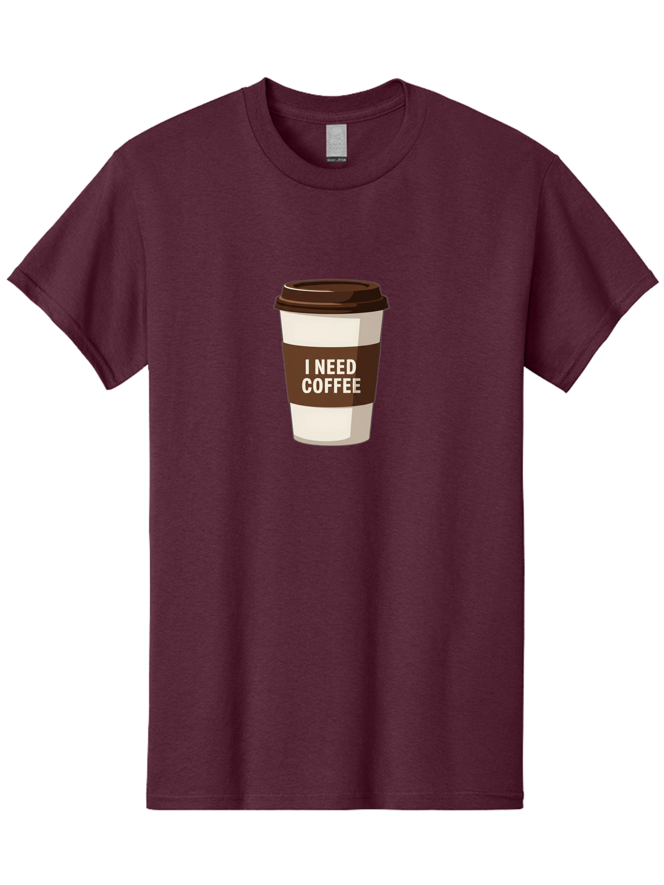 I-Need-Coffee-10 Men'S Graphic Tee, 100% Cotton, Comfortable Casual Summer Wear, Machine Washable, Coffee Cup, Disposable Coffee Cup, Coffee To Go, Morning Coffee, Caffeine Fix, Coffee Break, Coffee Love, Coffee Addiction Bac059