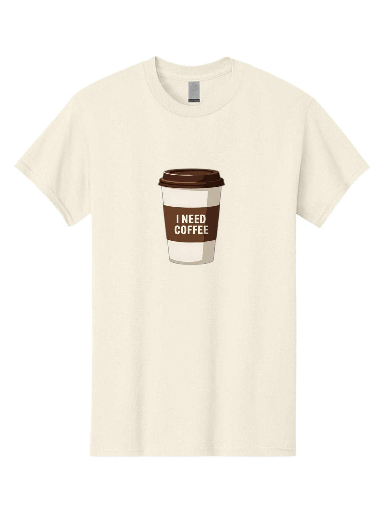 I-Need-Coffee-10 Men'S Graphic Tee, 100% Cotton, Comfortable Casual Summer Wear, Machine Washable, Coffee Cup, Disposable Coffee Cup, Coffee To Go, Morning Coffee, Caffeine Fix, Coffee Break, Coffee Love, Coffee Addiction Bac059