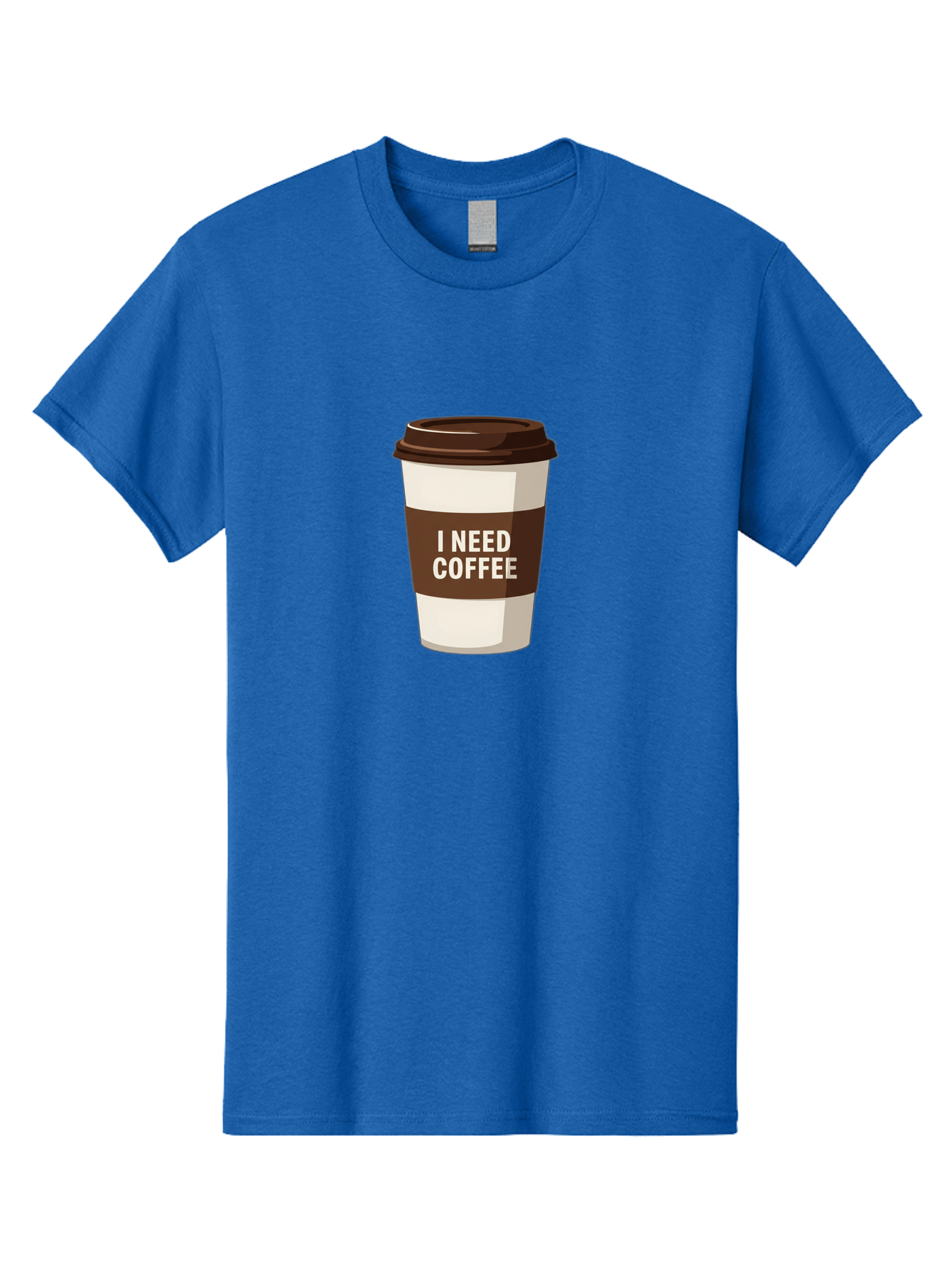 I-Need-Coffee-10 Men'S Graphic Tee, 100% Cotton, Comfortable Casual Summer Wear, Machine Washable, Coffee Cup, Disposable Coffee Cup, Coffee To Go, Morning Coffee, Caffeine Fix, Coffee Break, Coffee Love, Coffee Addiction Bac059
