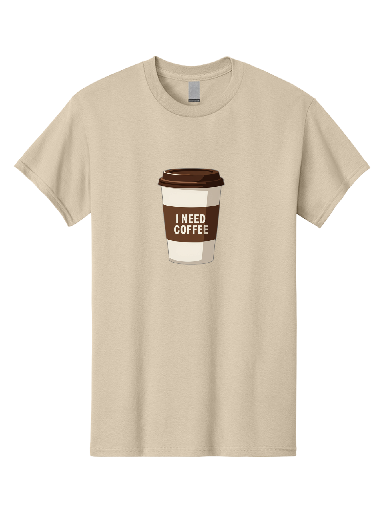 I-Need-Coffee-10 Men'S Graphic Tee, 100% Cotton, Comfortable Casual Summer Wear, Machine Washable, Coffee Cup, Disposable Coffee Cup, Coffee To Go, Morning Coffee, Caffeine Fix, Coffee Break, Coffee Love, Coffee Addiction Bac059