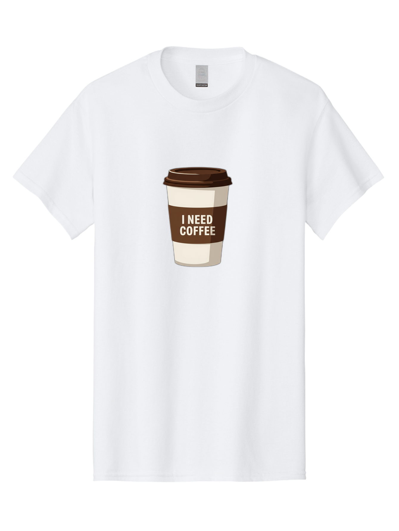 I-Need-Coffee-10 Men'S Graphic Tee, 100% Cotton, Comfortable Casual Summer Wear, Machine Washable, Coffee Cup, Disposable Coffee Cup, Coffee To Go, Morning Coffee, Caffeine Fix, Coffee Break, Coffee Love, Coffee Addiction Bac059