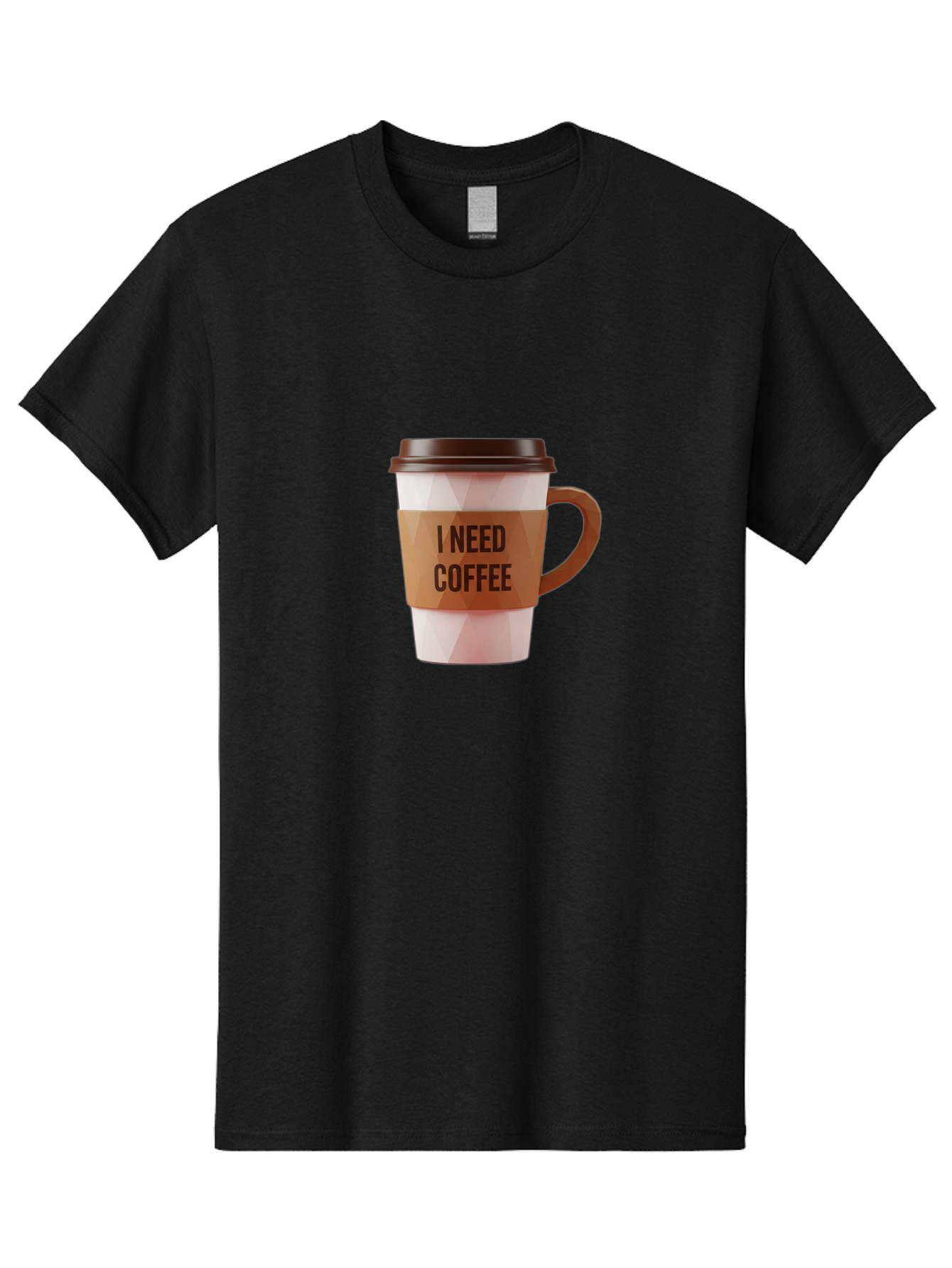 I-Need-Coffee-11 Men'S Graphic Tee, 100% Cotton, Comfortable Casual Summer Wear, Machine Washable, Coffee Cup, Morning Coffee, Coffee Break, Coffee Lover, Daily Grind, Caffeine Fix, To-Go Cup, Disposable Cup Bac060