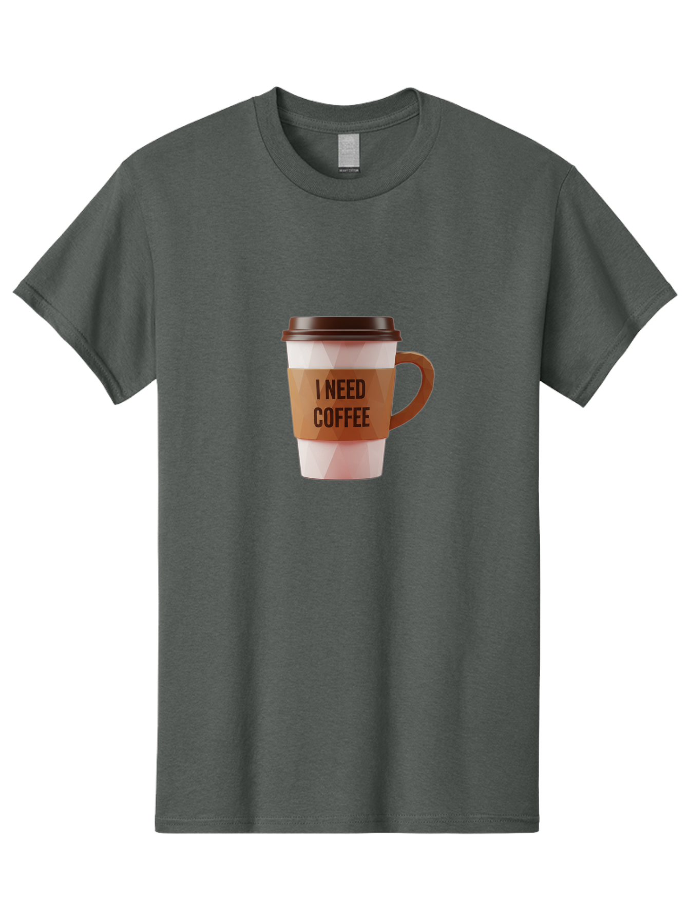 I-Need-Coffee-11 Men'S Graphic Tee, 100% Cotton, Comfortable Casual Summer Wear, Machine Washable, Coffee Cup, Morning Coffee, Coffee Break, Coffee Lover, Daily Grind, Caffeine Fix, To-Go Cup, Disposable Cup Bac060
