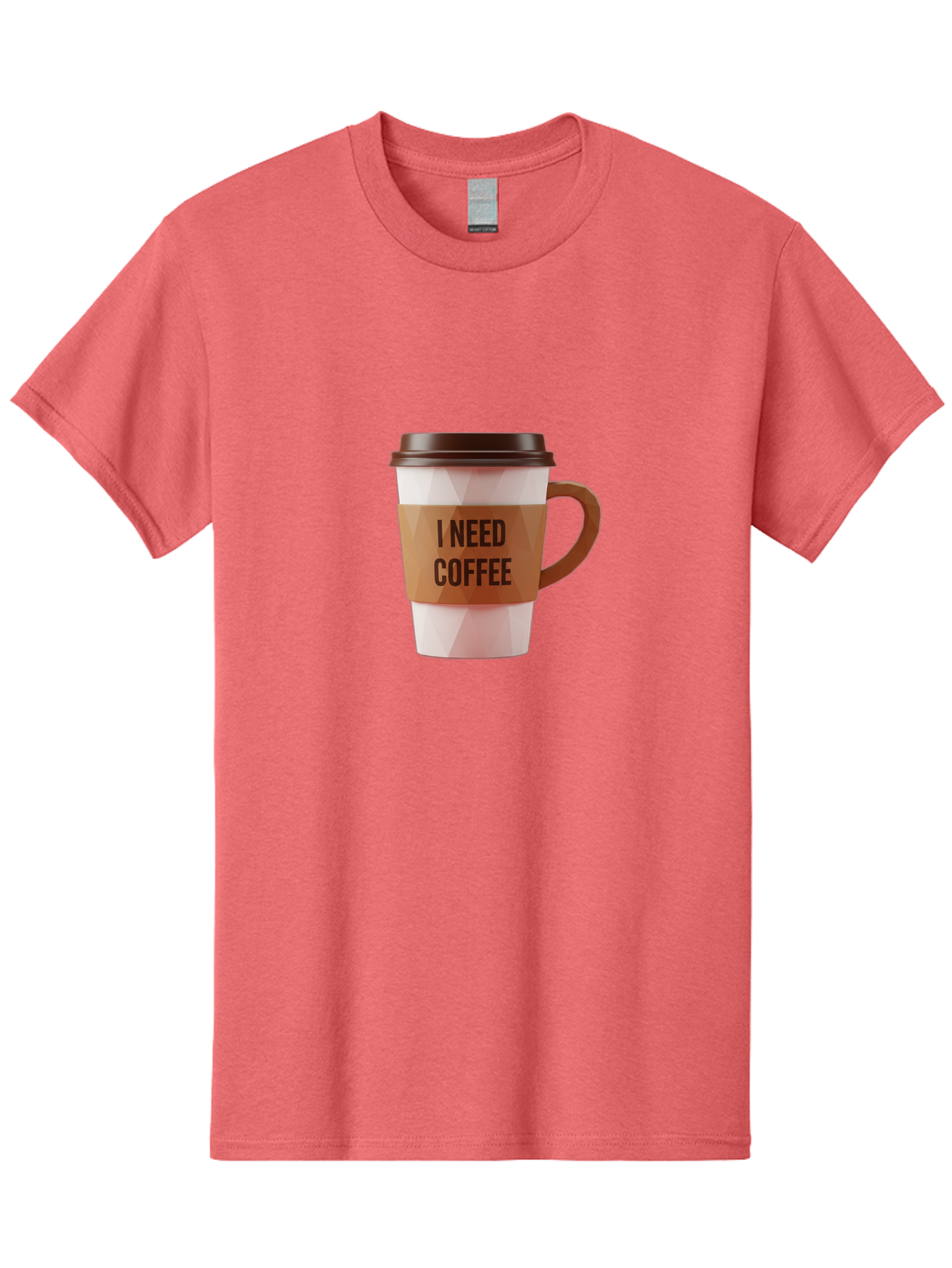 I-Need-Coffee-11 Men'S Graphic Tee, 100% Cotton, Comfortable Casual Summer Wear, Machine Washable, Coffee Cup, Morning Coffee, Coffee Break, Coffee Lover, Daily Grind, Caffeine Fix, To-Go Cup, Disposable Cup Bac060