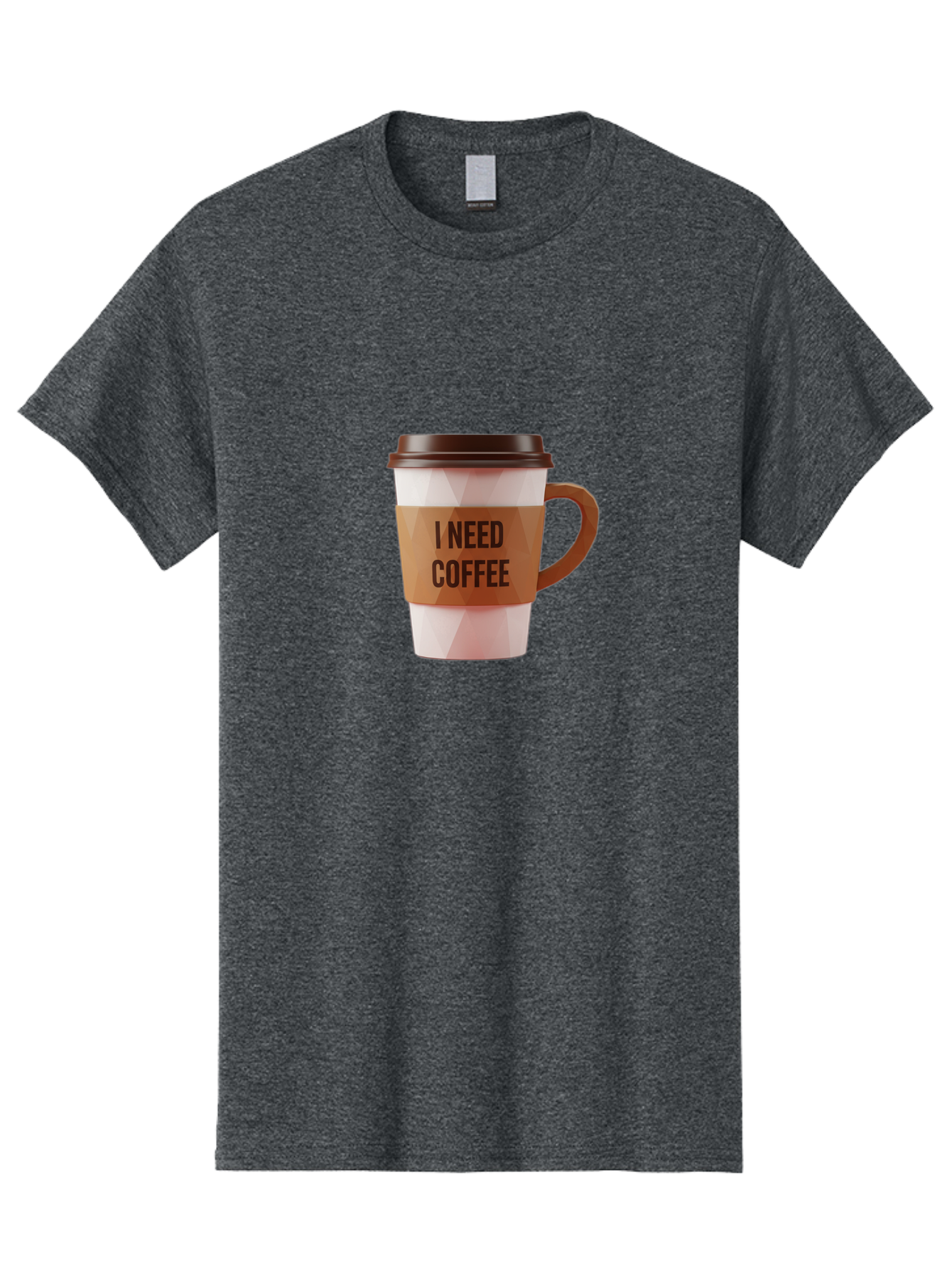 I-Need-Coffee-11 Men'S Graphic Tee, 100% Cotton, Comfortable Casual Summer Wear, Machine Washable, Coffee Cup, Morning Coffee, Coffee Break, Coffee Lover, Daily Grind, Caffeine Fix, To-Go Cup, Disposable Cup Bac060