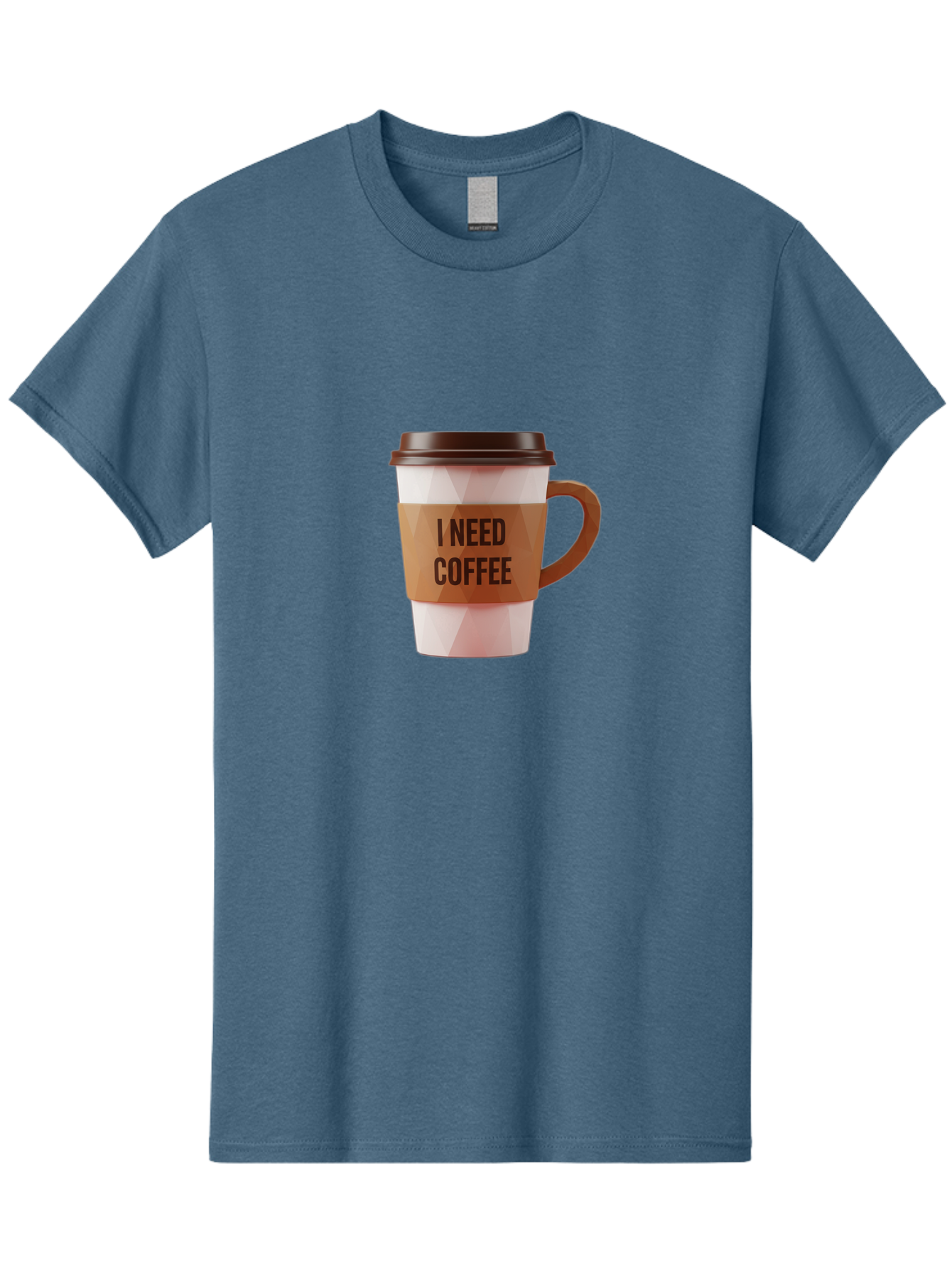 I-Need-Coffee-11 Men'S Graphic Tee, 100% Cotton, Comfortable Casual Summer Wear, Machine Washable, Coffee Cup, Morning Coffee, Coffee Break, Coffee Lover, Daily Grind, Caffeine Fix, To-Go Cup, Disposable Cup Bac060