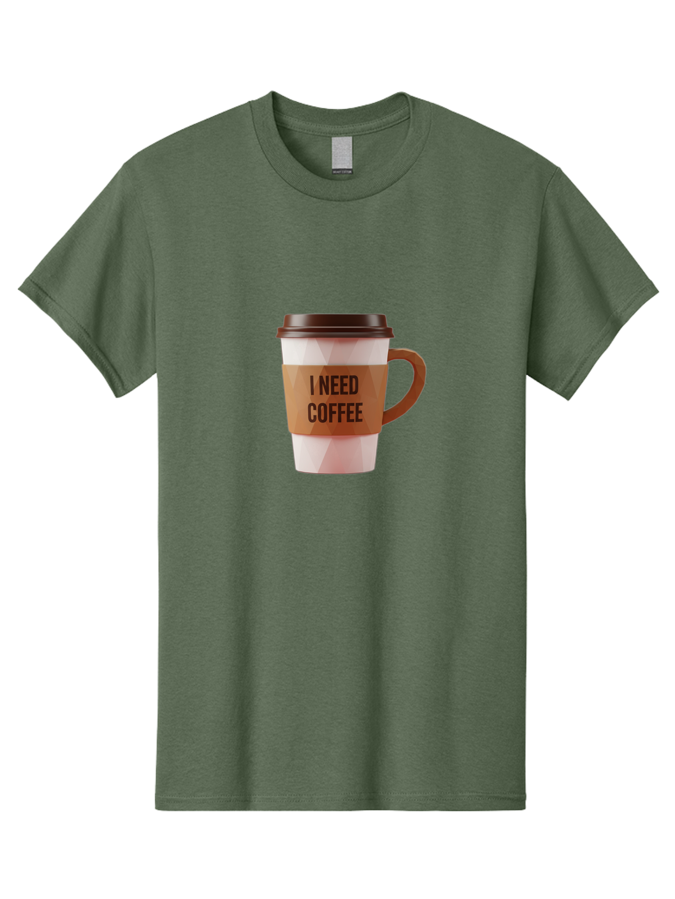 I-Need-Coffee-11 Men'S Graphic Tee, 100% Cotton, Comfortable Casual Summer Wear, Machine Washable, Coffee Cup, Morning Coffee, Coffee Break, Coffee Lover, Daily Grind, Caffeine Fix, To-Go Cup, Disposable Cup Bac060