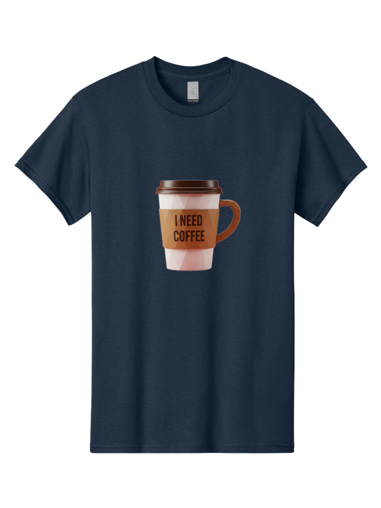 I-Need-Coffee-11 Men'S Graphic Tee, 100% Cotton, Comfortable Casual Summer Wear, Machine Washable, Coffee Cup, Morning Coffee, Coffee Break, Coffee Lover, Daily Grind, Caffeine Fix, To-Go Cup, Disposable Cup Bac060