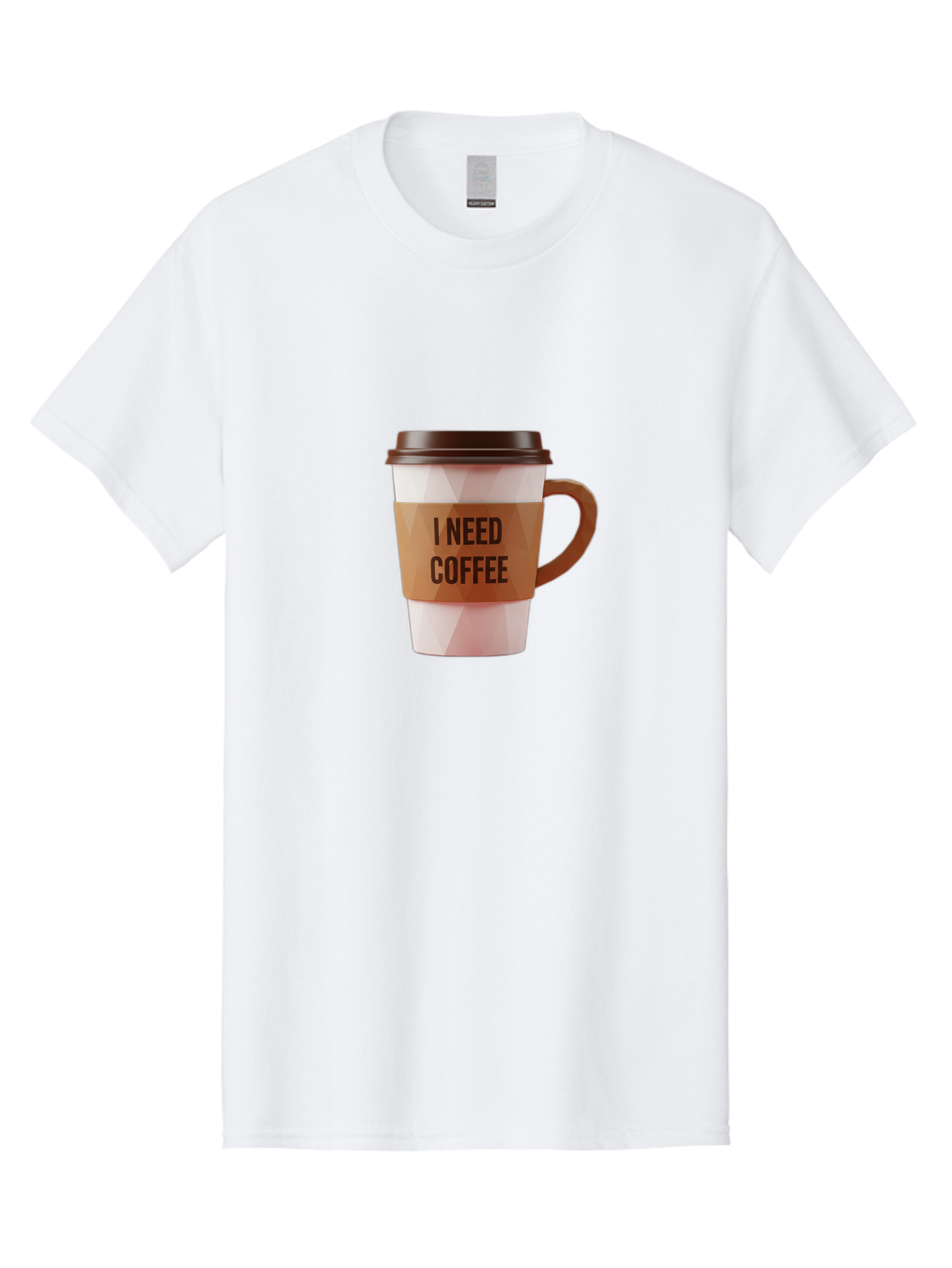 I-Need-Coffee-11 Men'S Graphic Tee, 100% Cotton, Comfortable Casual Summer Wear, Machine Washable, Coffee Cup, Morning Coffee, Coffee Break, Coffee Lover, Daily Grind, Caffeine Fix, To-Go Cup, Disposable Cup Bac060