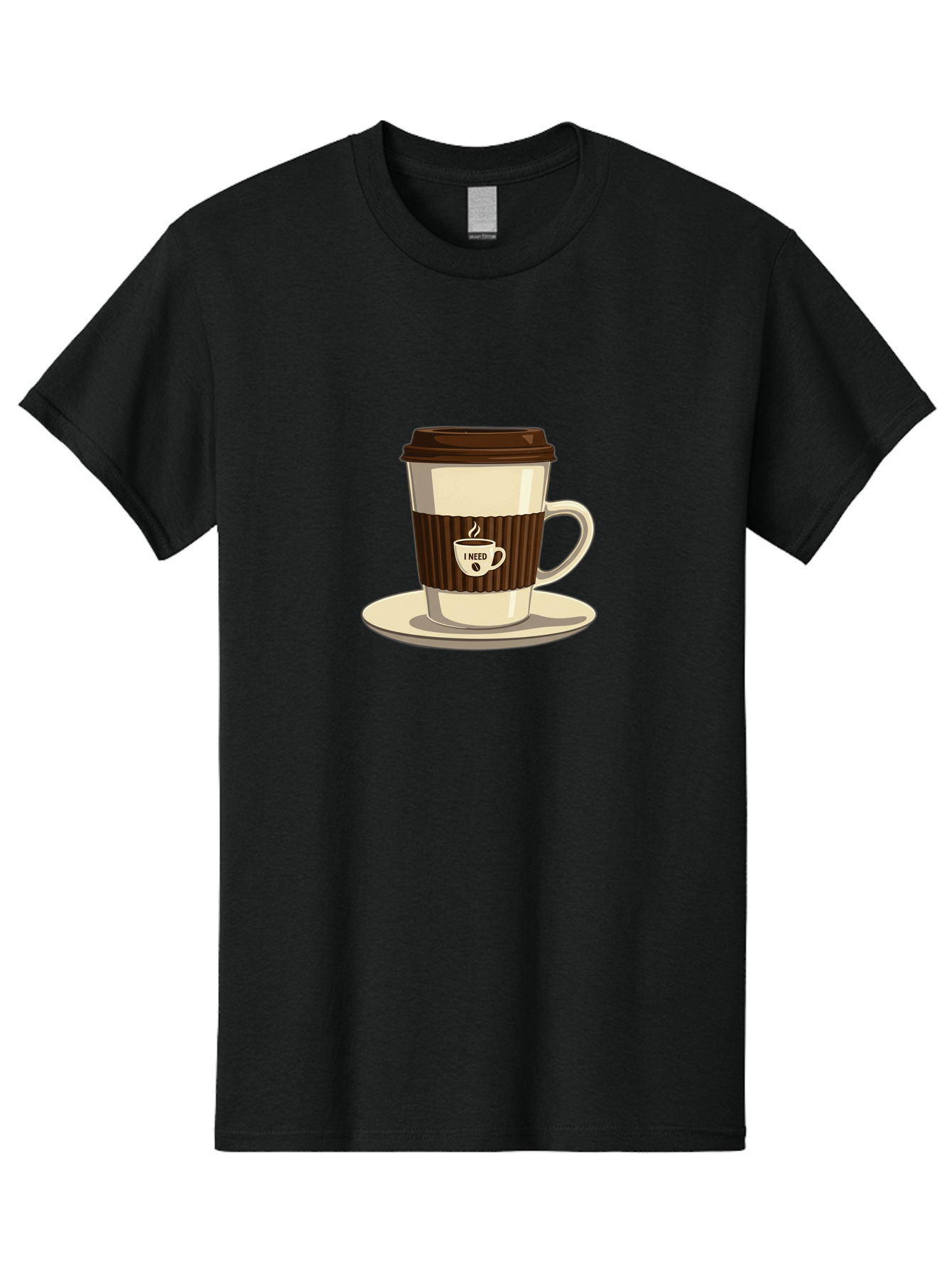 I-Need-Coffee-16 Men'S Graphic Tee, 100% Cotton, Comfortable Casual Summer Wear, Machine Washable, Coffee Cup, Takeout Container, Coffee To Go, Coffee Break, Coffee Lover, Morning Coffee, Caffeine Fix, Coffee Craving Bac065