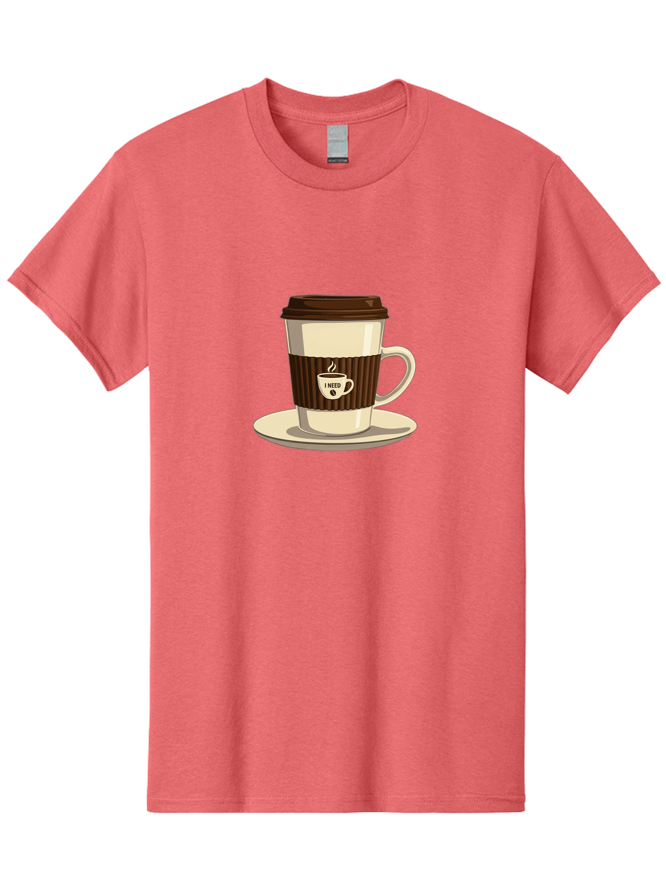 I-Need-Coffee-16 Men'S Graphic Tee, 100% Cotton, Comfortable Casual Summer Wear, Machine Washable, Coffee Cup, Takeout Container, Coffee To Go, Coffee Break, Coffee Lover, Morning Coffee, Caffeine Fix, Coffee Craving Bac065