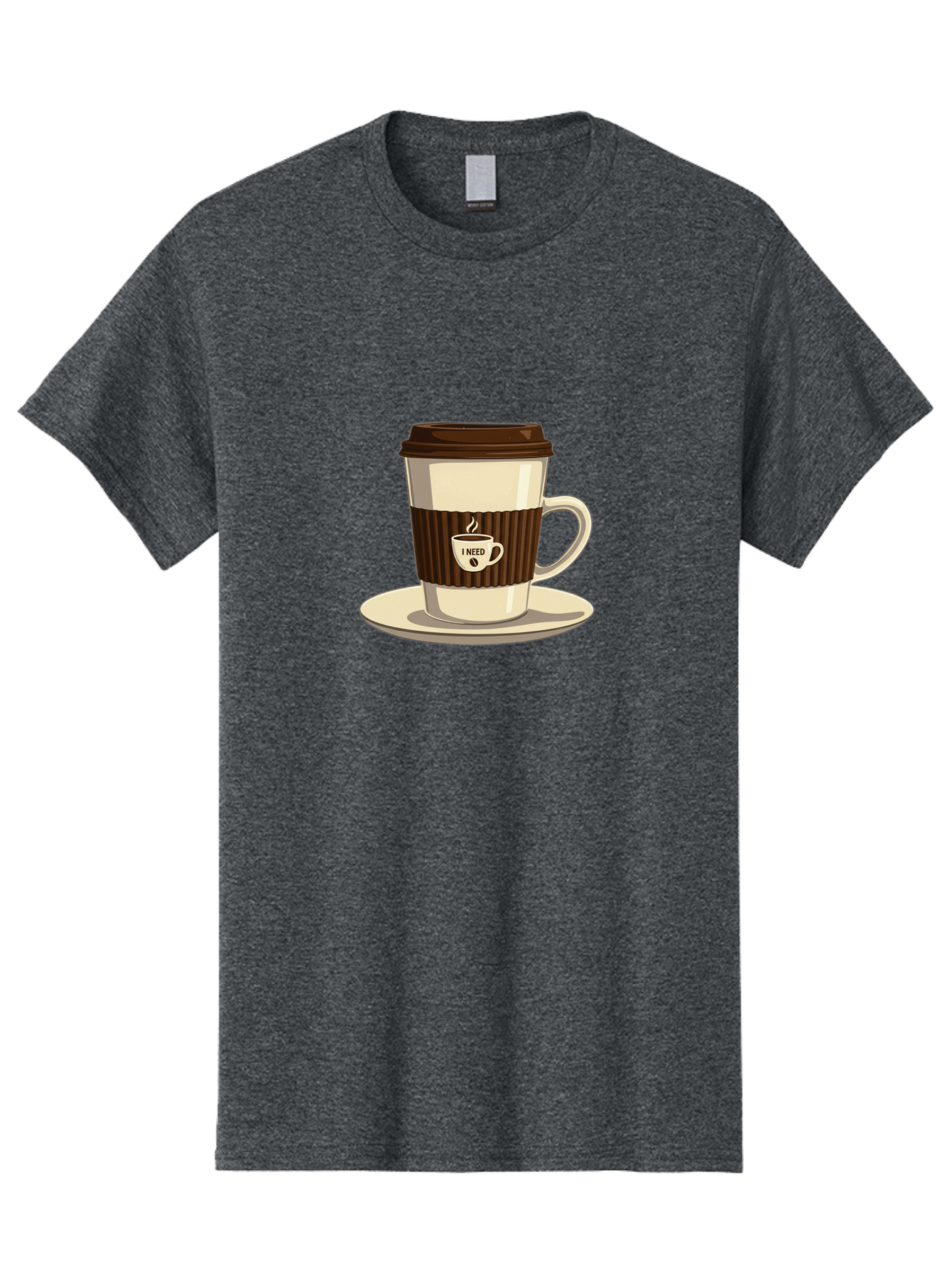 I-Need-Coffee-16 Men'S Graphic Tee, 100% Cotton, Comfortable Casual Summer Wear, Machine Washable, Coffee Cup, Takeout Container, Coffee To Go, Coffee Break, Coffee Lover, Morning Coffee, Caffeine Fix, Coffee Craving Bac065