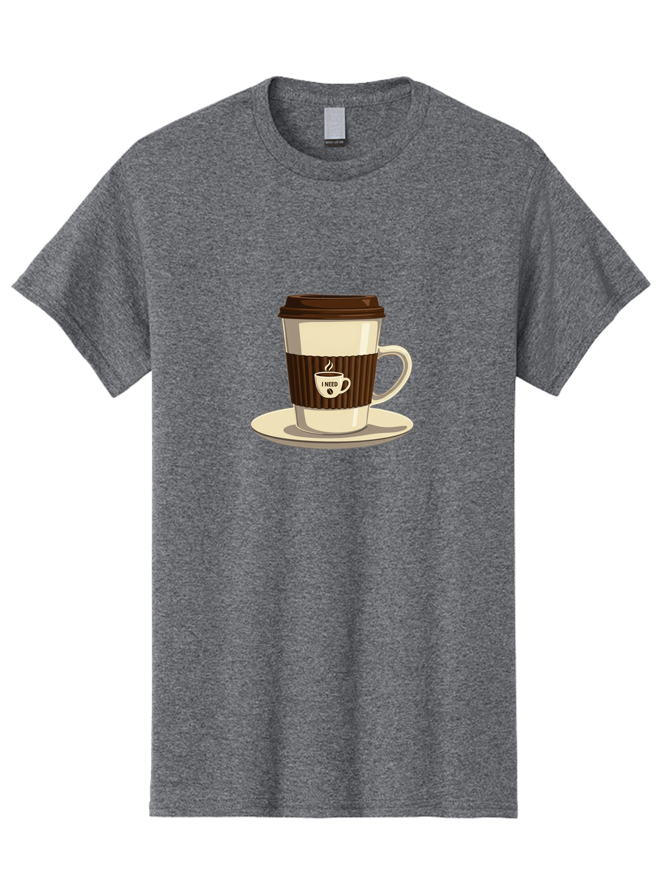 I-Need-Coffee-16 Men'S Graphic Tee, 100% Cotton, Comfortable Casual Summer Wear, Machine Washable, Coffee Cup, Takeout Container, Coffee To Go, Coffee Break, Coffee Lover, Morning Coffee, Caffeine Fix, Coffee Craving Bac065