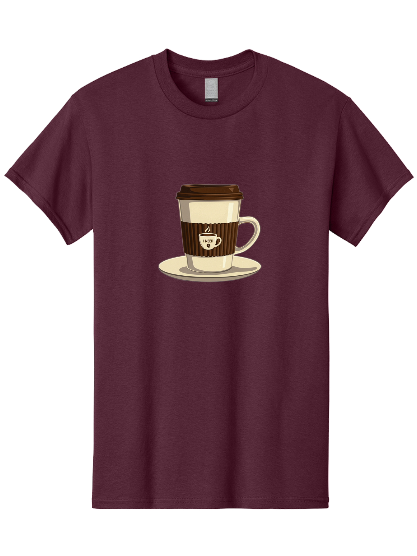 I-Need-Coffee-16 Men'S Graphic Tee, 100% Cotton, Comfortable Casual Summer Wear, Machine Washable, Coffee Cup, Takeout Container, Coffee To Go, Coffee Break, Coffee Lover, Morning Coffee, Caffeine Fix, Coffee Craving Bac065