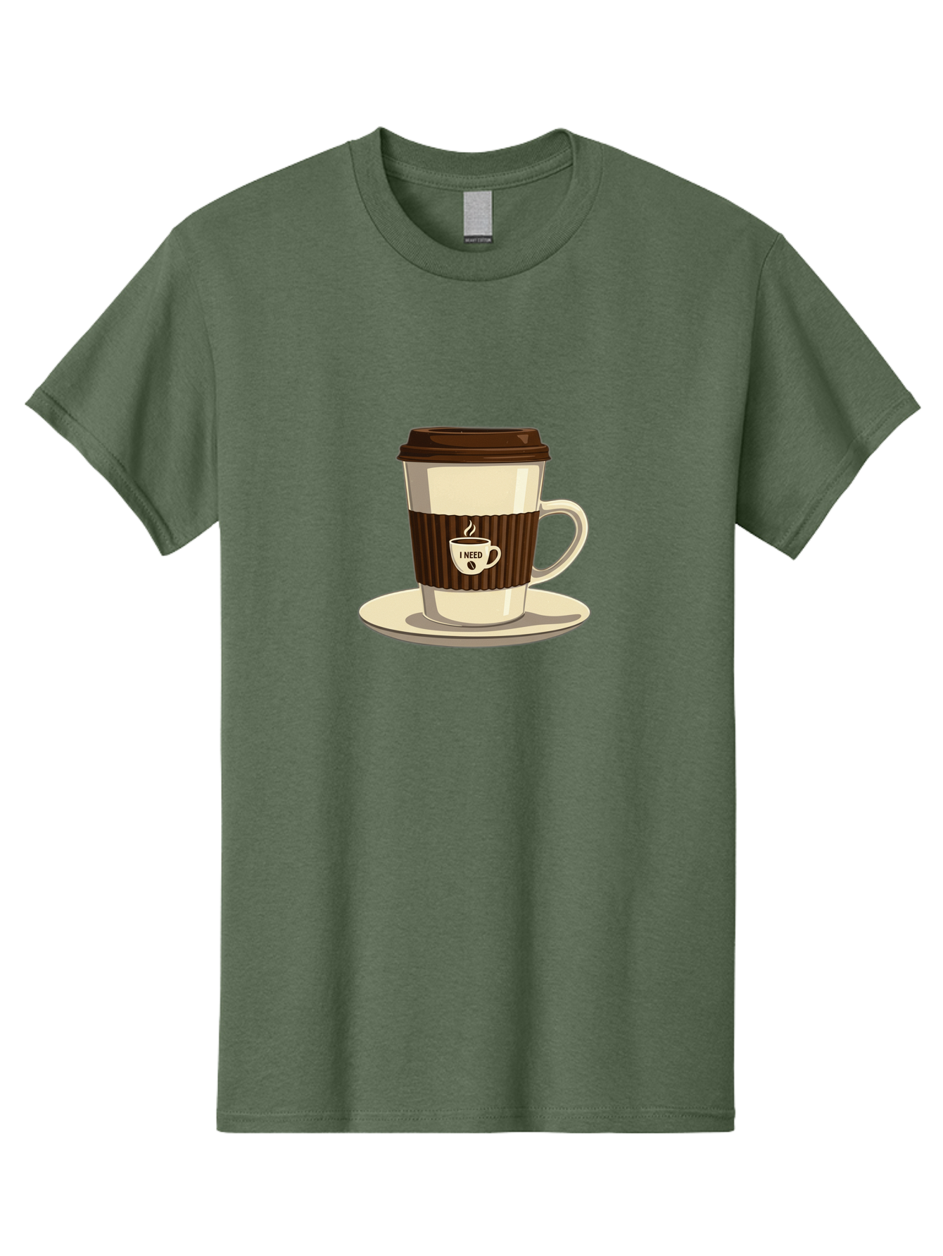 I-Need-Coffee-16 Men'S Graphic Tee, 100% Cotton, Comfortable Casual Summer Wear, Machine Washable, Coffee Cup, Takeout Container, Coffee To Go, Coffee Break, Coffee Lover, Morning Coffee, Caffeine Fix, Coffee Craving Bac065