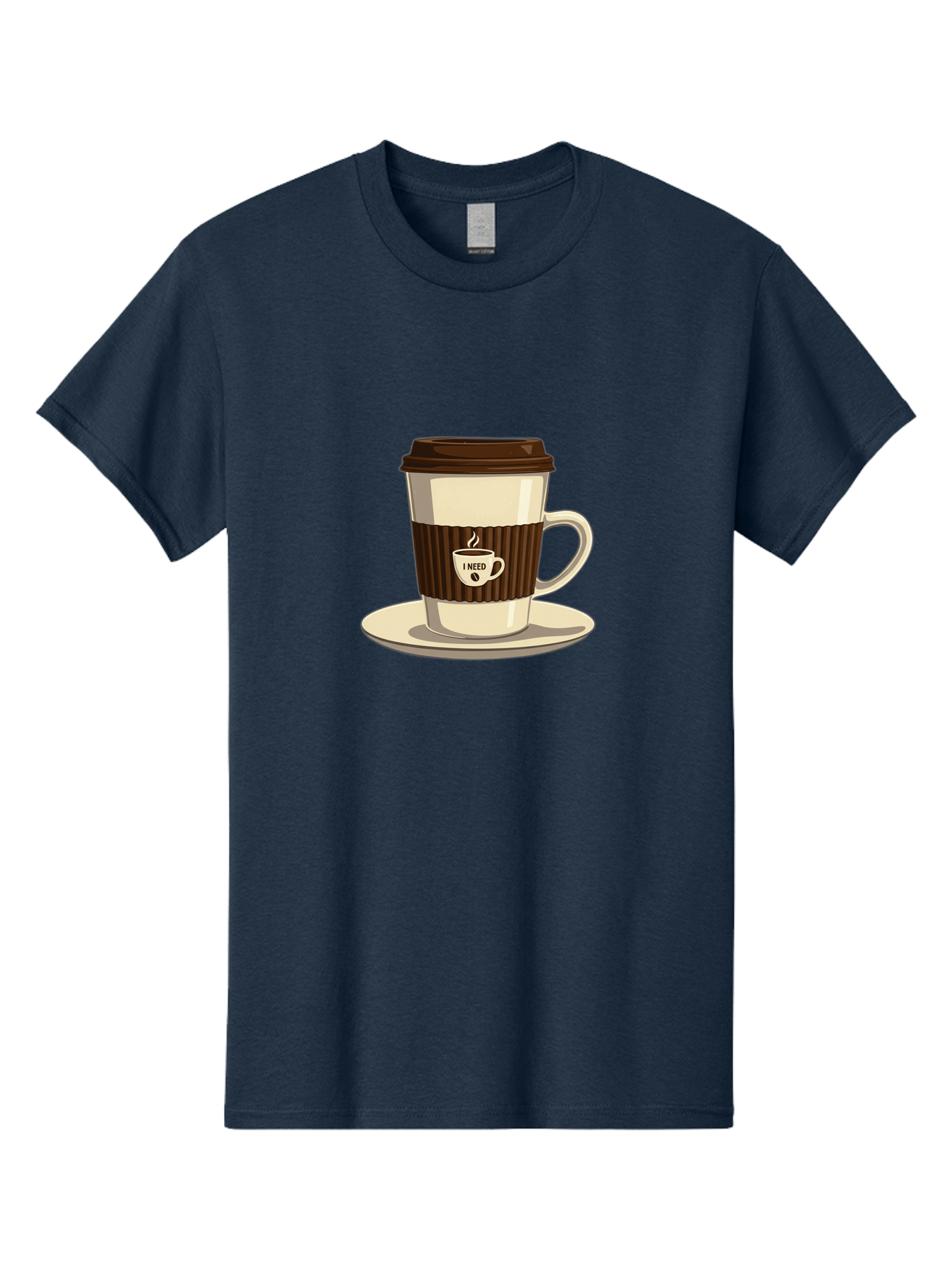 I-Need-Coffee-16 Men'S Graphic Tee, 100% Cotton, Comfortable Casual Summer Wear, Machine Washable, Coffee Cup, Takeout Container, Coffee To Go, Coffee Break, Coffee Lover, Morning Coffee, Caffeine Fix, Coffee Craving Bac065