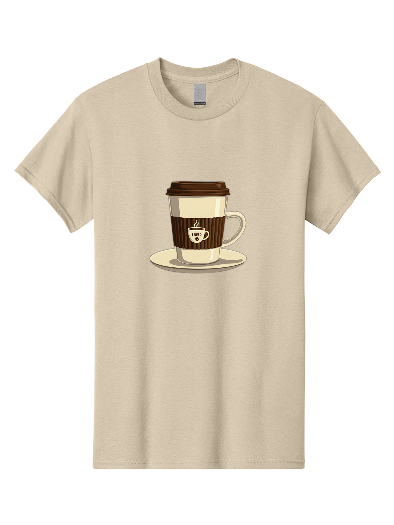 I-Need-Coffee-16 Men'S Graphic Tee, 100% Cotton, Comfortable Casual Summer Wear, Machine Washable, Coffee Cup, Takeout Container, Coffee To Go, Coffee Break, Coffee Lover, Morning Coffee, Caffeine Fix, Coffee Craving Bac065