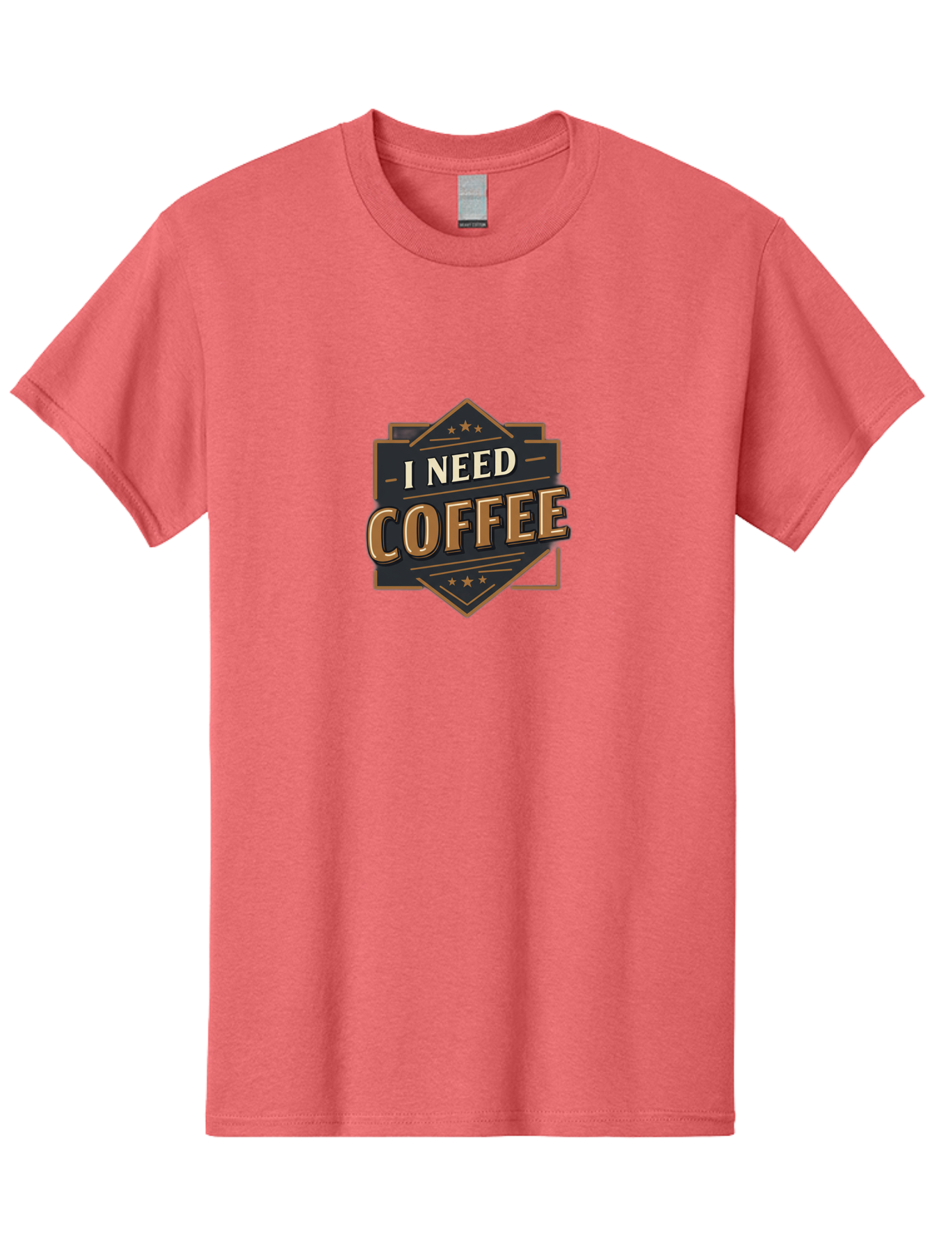 I-Need-Coffee-2 Men'S Graphic Tee, 100% Cotton, Comfortable Casual Summer Wear, Machine Washable, Coffee Lover, Morning Motivation, Caffeine Addict, Coffee Breaks, Energizing Drinks, Coffee Culture Bac066