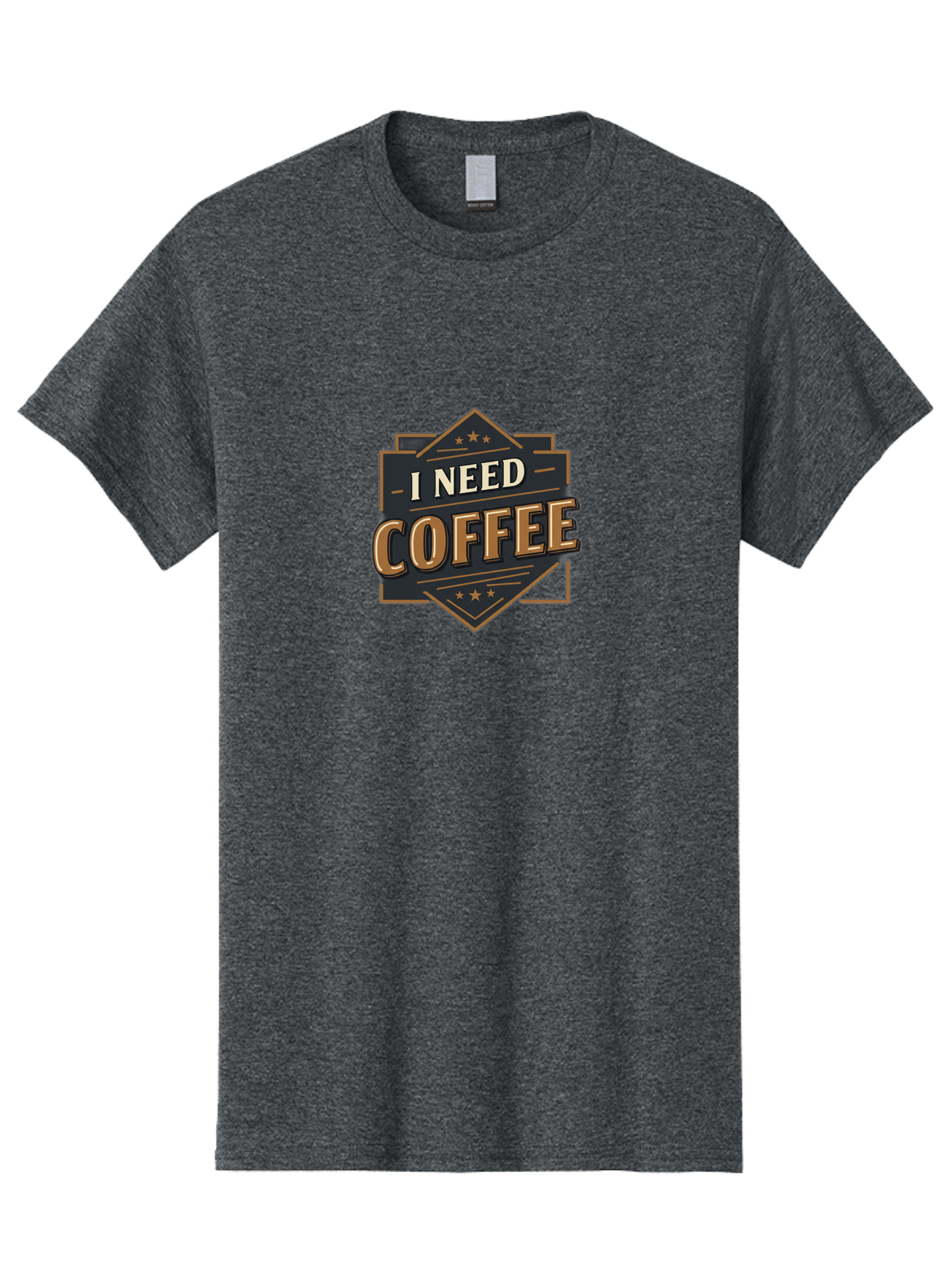 I-Need-Coffee-2 Men'S Graphic Tee, 100% Cotton, Comfortable Casual Summer Wear, Machine Washable, Coffee Lover, Morning Motivation, Caffeine Addict, Coffee Breaks, Energizing Drinks, Coffee Culture Bac066