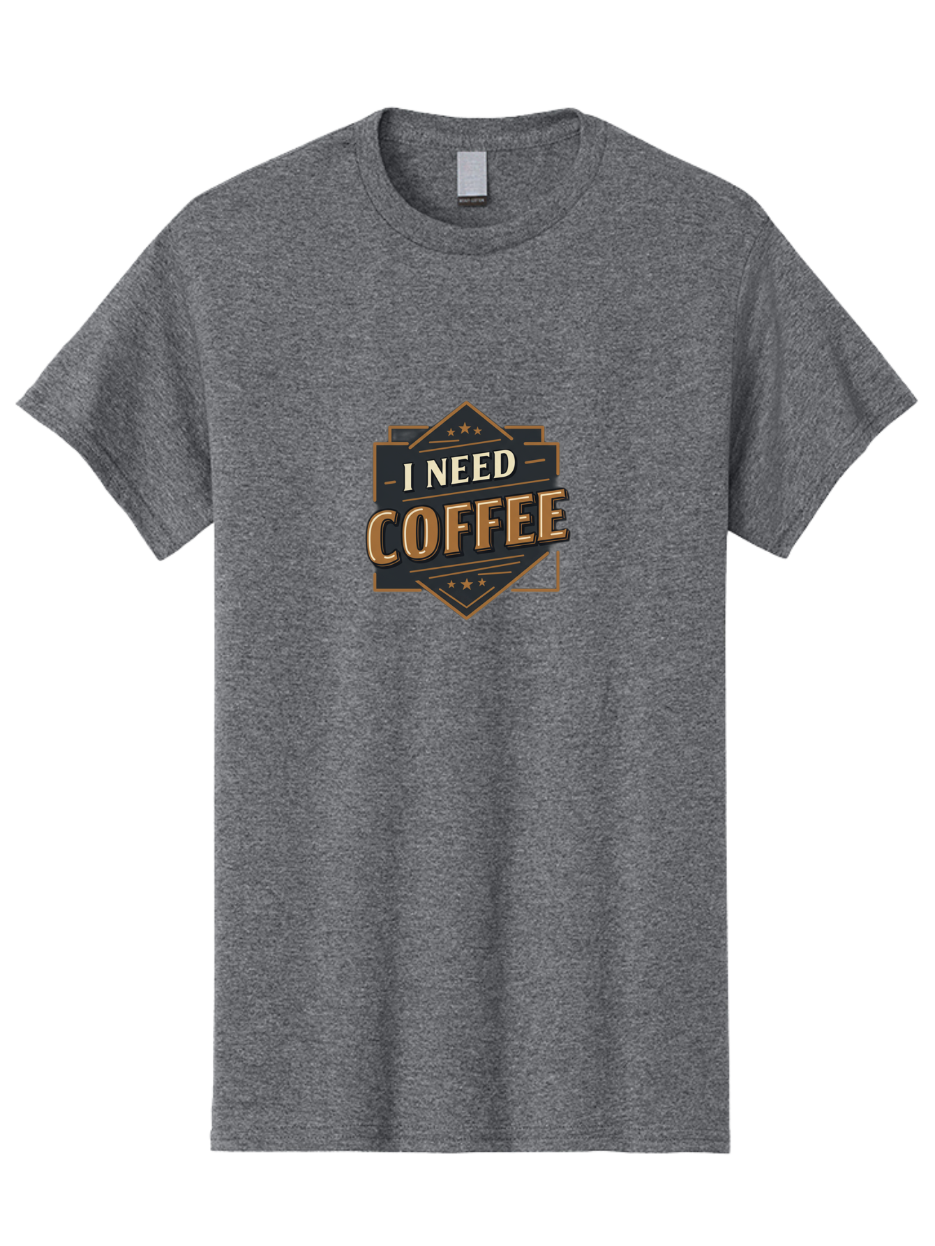 I-Need-Coffee-2 Men'S Graphic Tee, 100% Cotton, Comfortable Casual Summer Wear, Machine Washable, Coffee Lover, Morning Motivation, Caffeine Addict, Coffee Breaks, Energizing Drinks, Coffee Culture Bac066