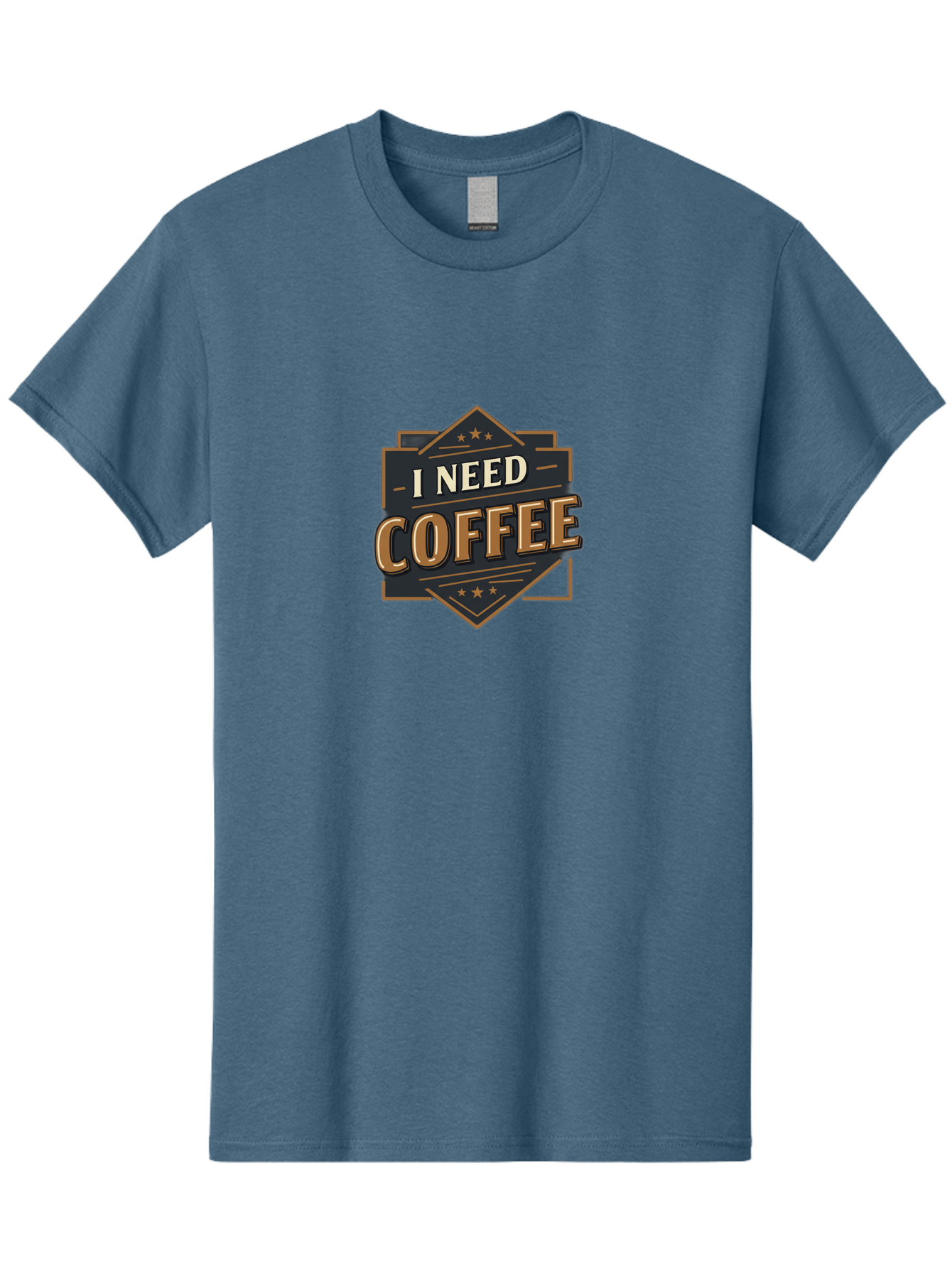 I-Need-Coffee-2 Men'S Graphic Tee, 100% Cotton, Comfortable Casual Summer Wear, Machine Washable, Coffee Lover, Morning Motivation, Caffeine Addict, Coffee Breaks, Energizing Drinks, Coffee Culture Bac066