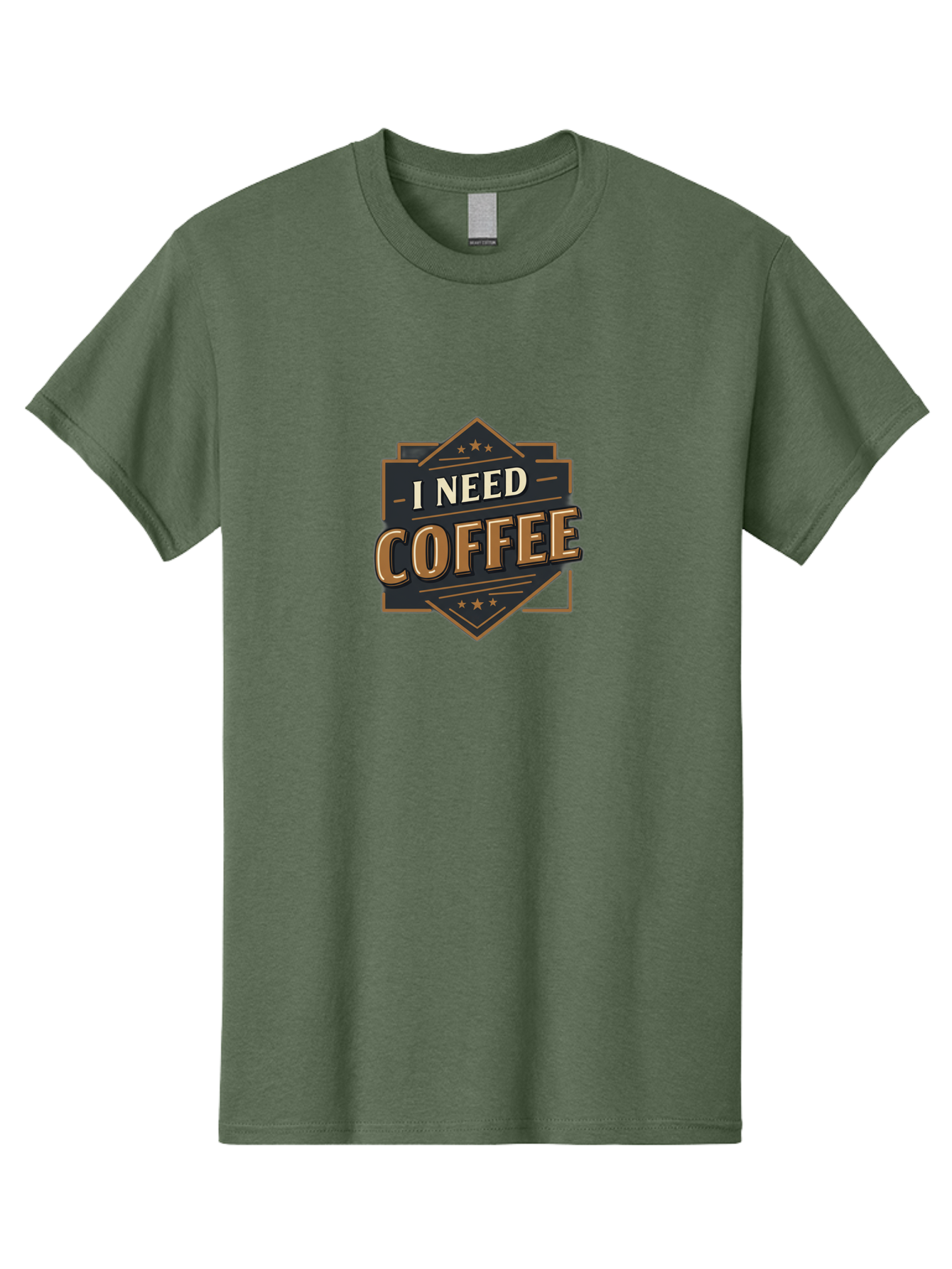 I-Need-Coffee-2 Men'S Graphic Tee, 100% Cotton, Comfortable Casual Summer Wear, Machine Washable, Coffee Lover, Morning Motivation, Caffeine Addict, Coffee Breaks, Energizing Drinks, Coffee Culture Bac066