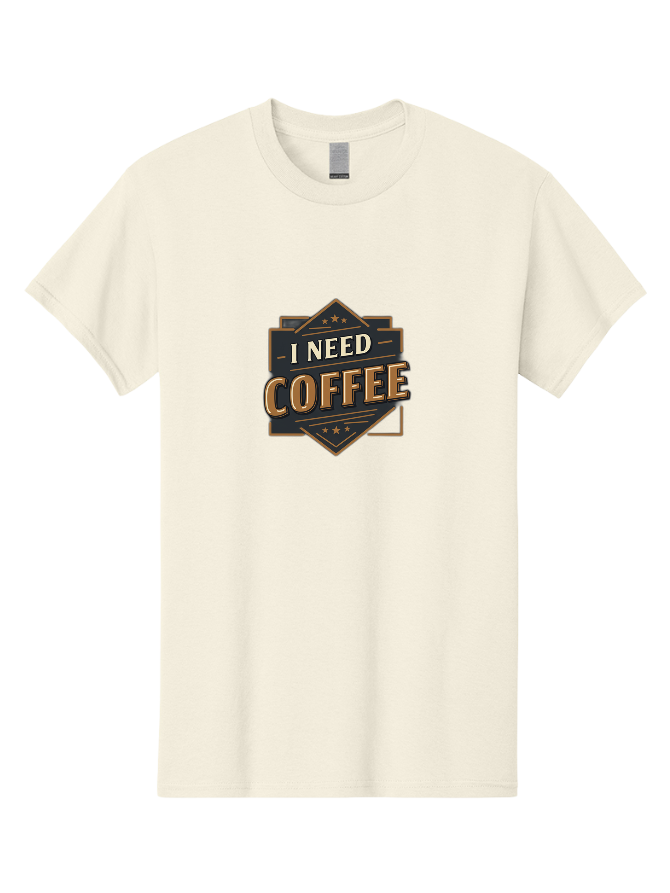 I-Need-Coffee-2 Men'S Graphic Tee, 100% Cotton, Comfortable Casual Summer Wear, Machine Washable, Coffee Lover, Morning Motivation, Caffeine Addict, Coffee Breaks, Energizing Drinks, Coffee Culture Bac066