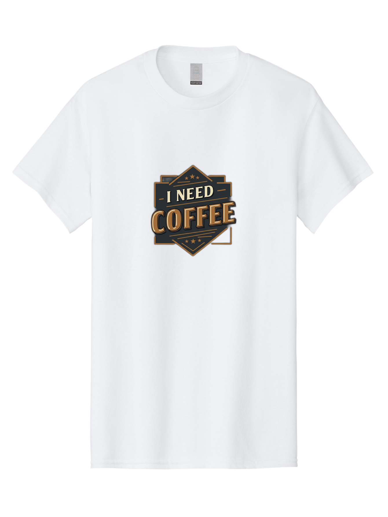 I-Need-Coffee-2 Men'S Graphic Tee, 100% Cotton, Comfortable Casual Summer Wear, Machine Washable, Coffee Lover, Morning Motivation, Caffeine Addict, Coffee Breaks, Energizing Drinks, Coffee Culture Bac066