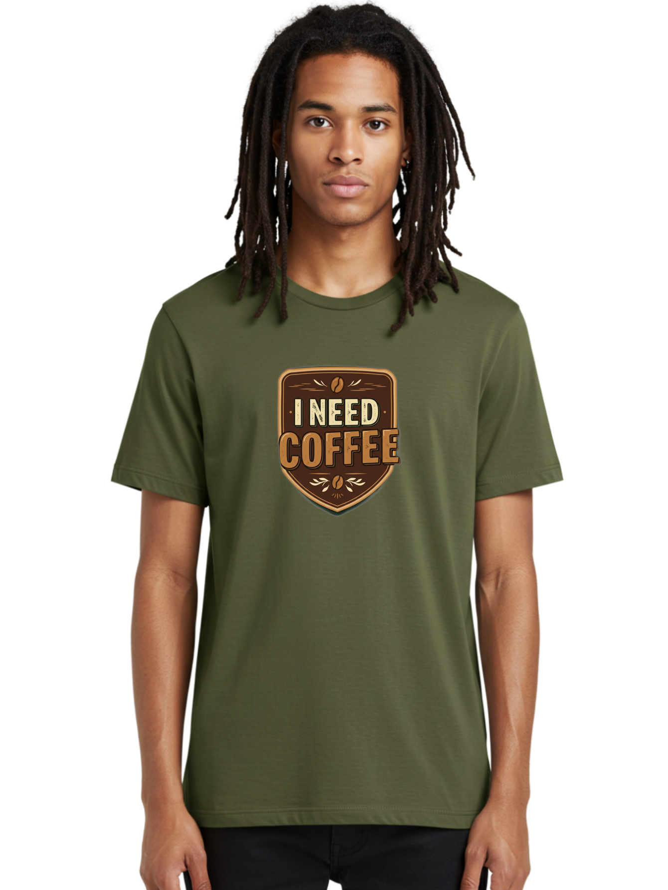 I-Need-Coffee-3 Men'S Graphic Tee, 100% Cotton, Comfortable Casual Summer Wear, Machine Washable, Coffee Lover, Coffee Break, Coffee Addiction, Coffee Quote, Caffeine Fix, Coffee Humor, Funny Coffee, Coffee Meme Bac067