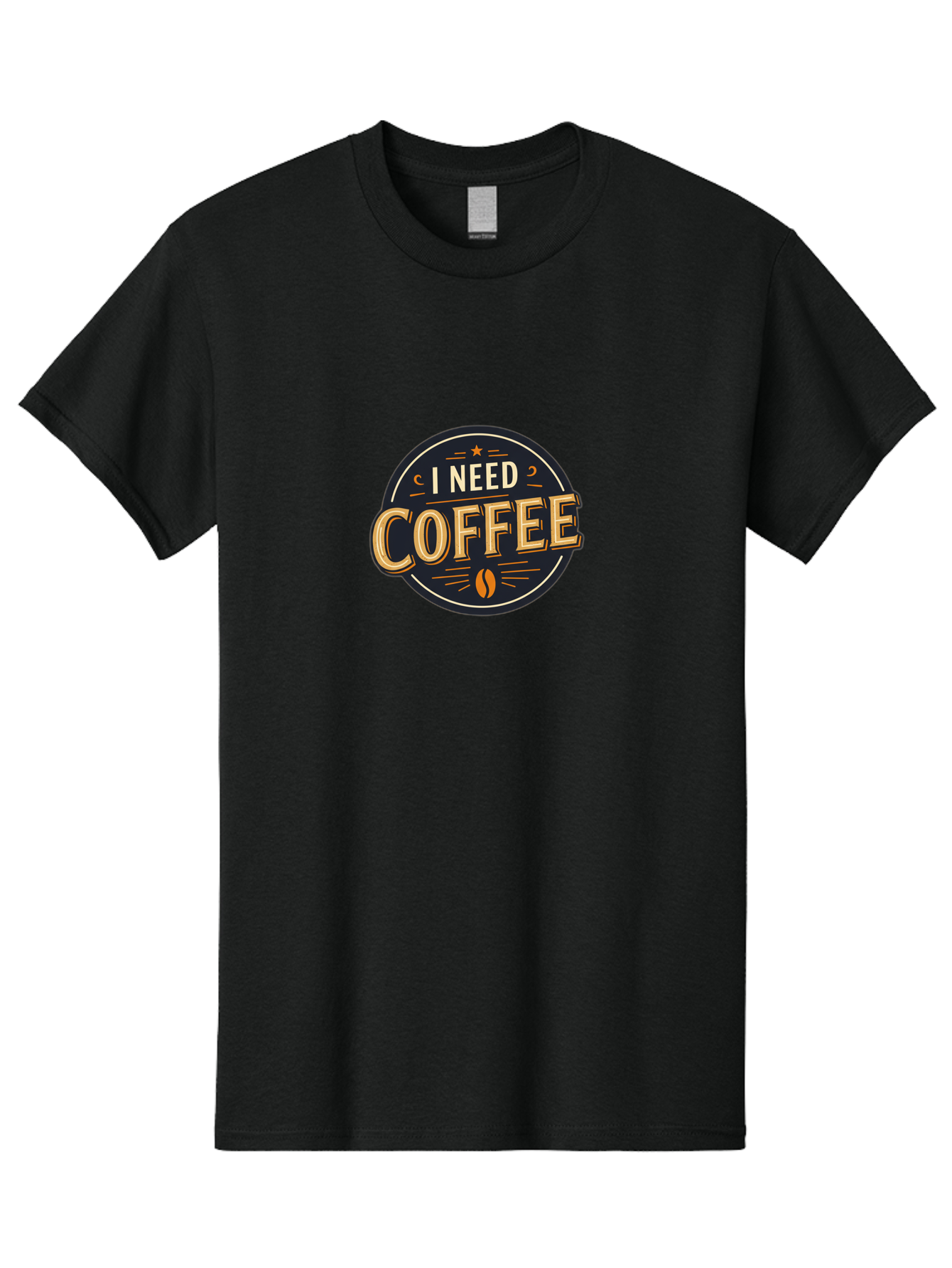 I-Need-Coffee-4 Men'S Graphic Tee, 100% Cotton, Comfortable Casual Summer Wear, Machine Washable, Coffee Lover, Coffee Addiction, Morning Motivation, Coffee Quote, Coffee Humor, Coffee Obsession Bac068