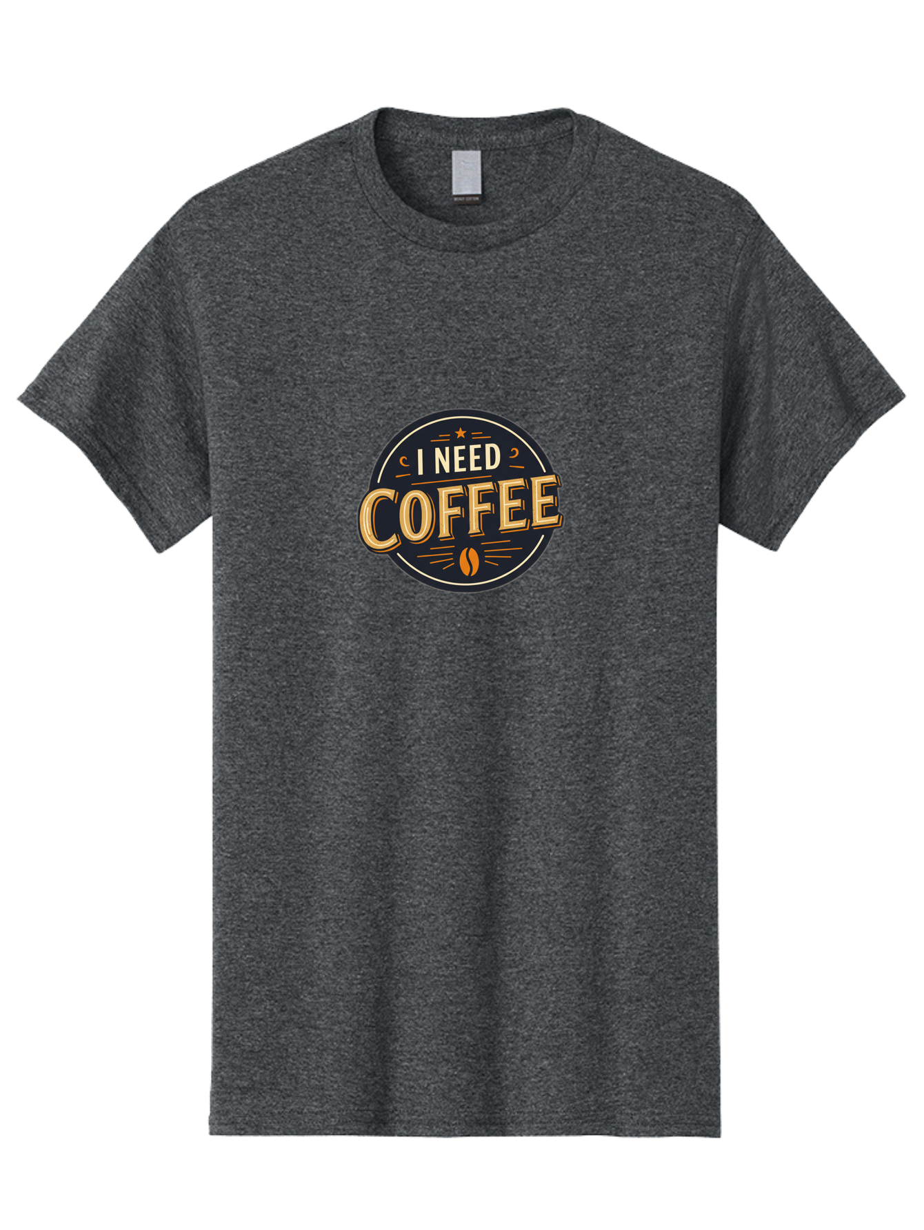 I-Need-Coffee-4 Men'S Graphic Tee, 100% Cotton, Comfortable Casual Summer Wear, Machine Washable, Coffee Lover, Coffee Addiction, Morning Motivation, Coffee Quote, Coffee Humor, Coffee Obsession Bac068