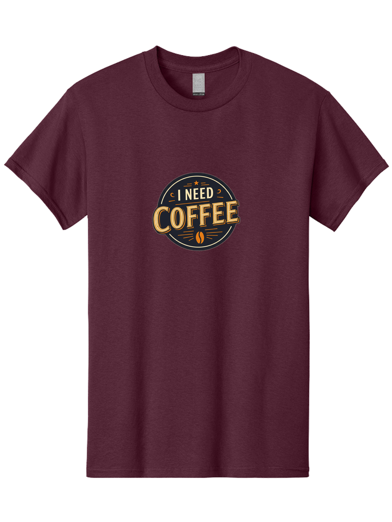 I-Need-Coffee-4 Men'S Graphic Tee, 100% Cotton, Comfortable Casual Summer Wear, Machine Washable, Coffee Lover, Coffee Addiction, Morning Motivation, Coffee Quote, Coffee Humor, Coffee Obsession Bac068