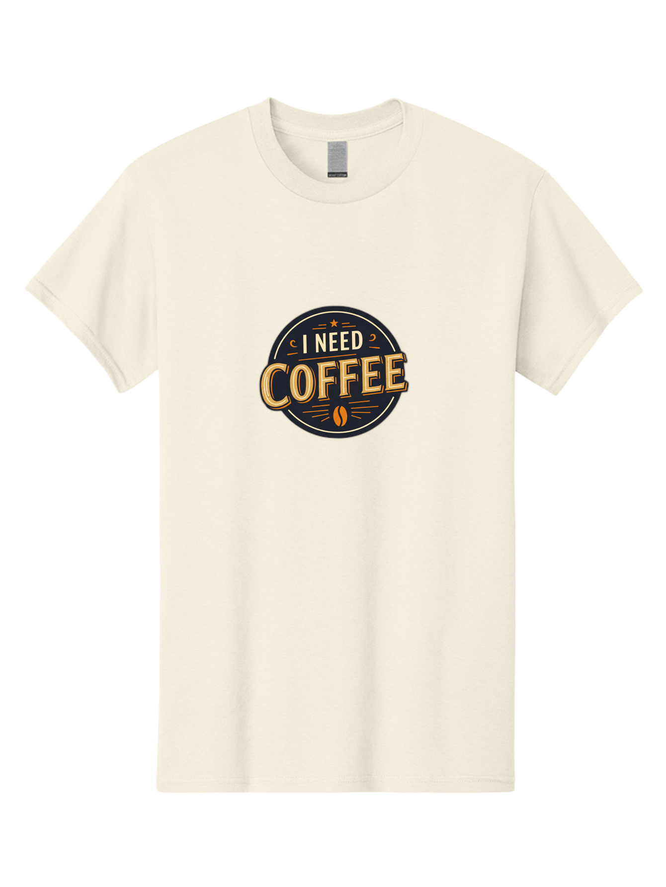 I-Need-Coffee-4 Men'S Graphic Tee, 100% Cotton, Comfortable Casual Summer Wear, Machine Washable, Coffee Lover, Coffee Addiction, Morning Motivation, Coffee Quote, Coffee Humor, Coffee Obsession Bac068