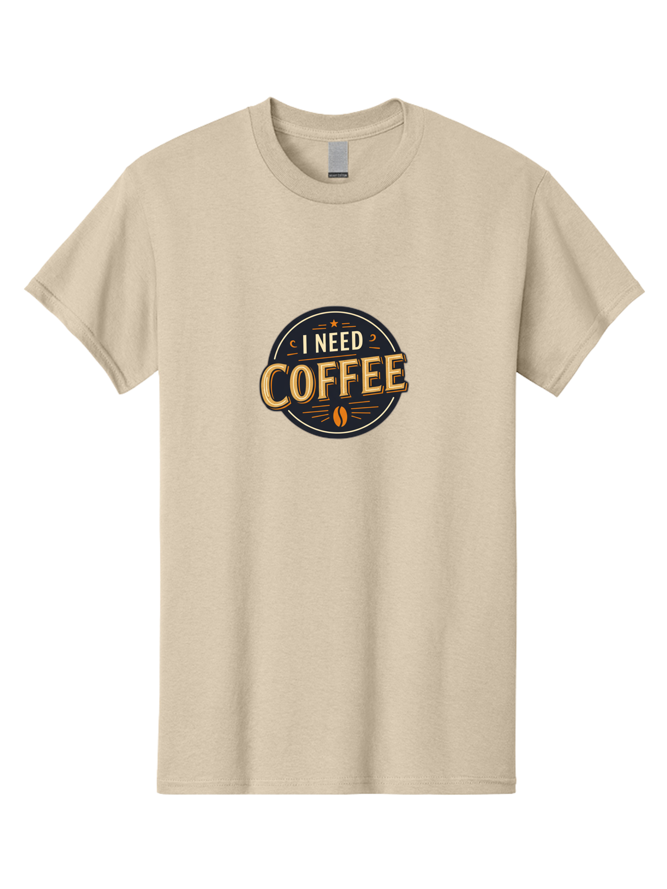 I-Need-Coffee-4 Men'S Graphic Tee, 100% Cotton, Comfortable Casual Summer Wear, Machine Washable, Coffee Lover, Coffee Addiction, Morning Motivation, Coffee Quote, Coffee Humor, Coffee Obsession Bac068