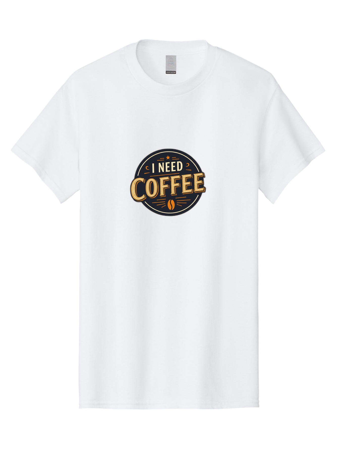 I-Need-Coffee-4 Men'S Graphic Tee, 100% Cotton, Comfortable Casual Summer Wear, Machine Washable, Coffee Lover, Coffee Addiction, Morning Motivation, Coffee Quote, Coffee Humor, Coffee Obsession Bac068