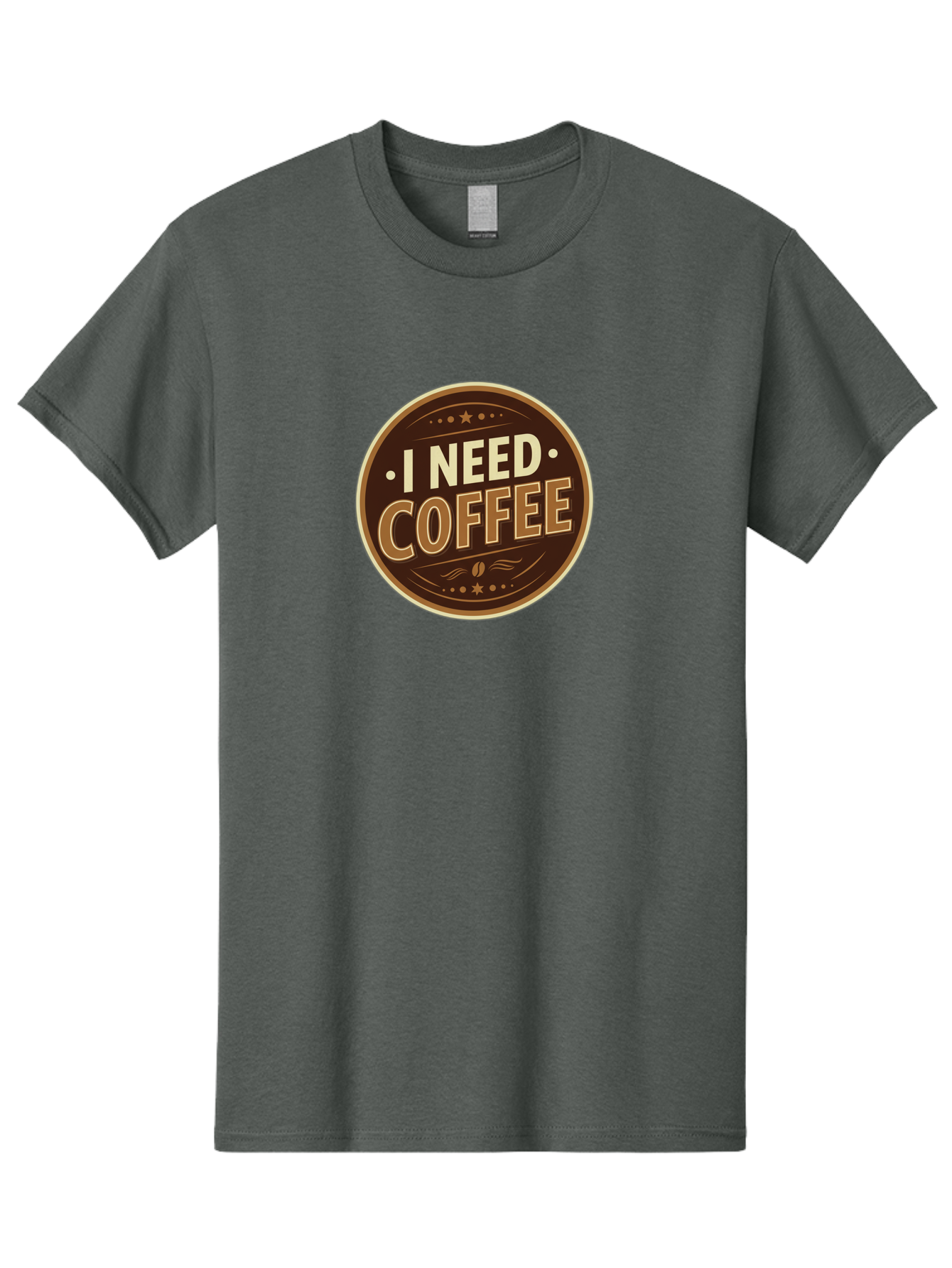 I-Need-Coffee-5 Men'S Graphic Tee, 100% Cotton, Comfortable Casual Summer Wear, Machine Washable, Coffee Lover, Caffeine Fix, Morning Motivation, Coffee Break, Coffee Addiction, Coffee Culture, Coffee Quote, Coffee Art Bac069