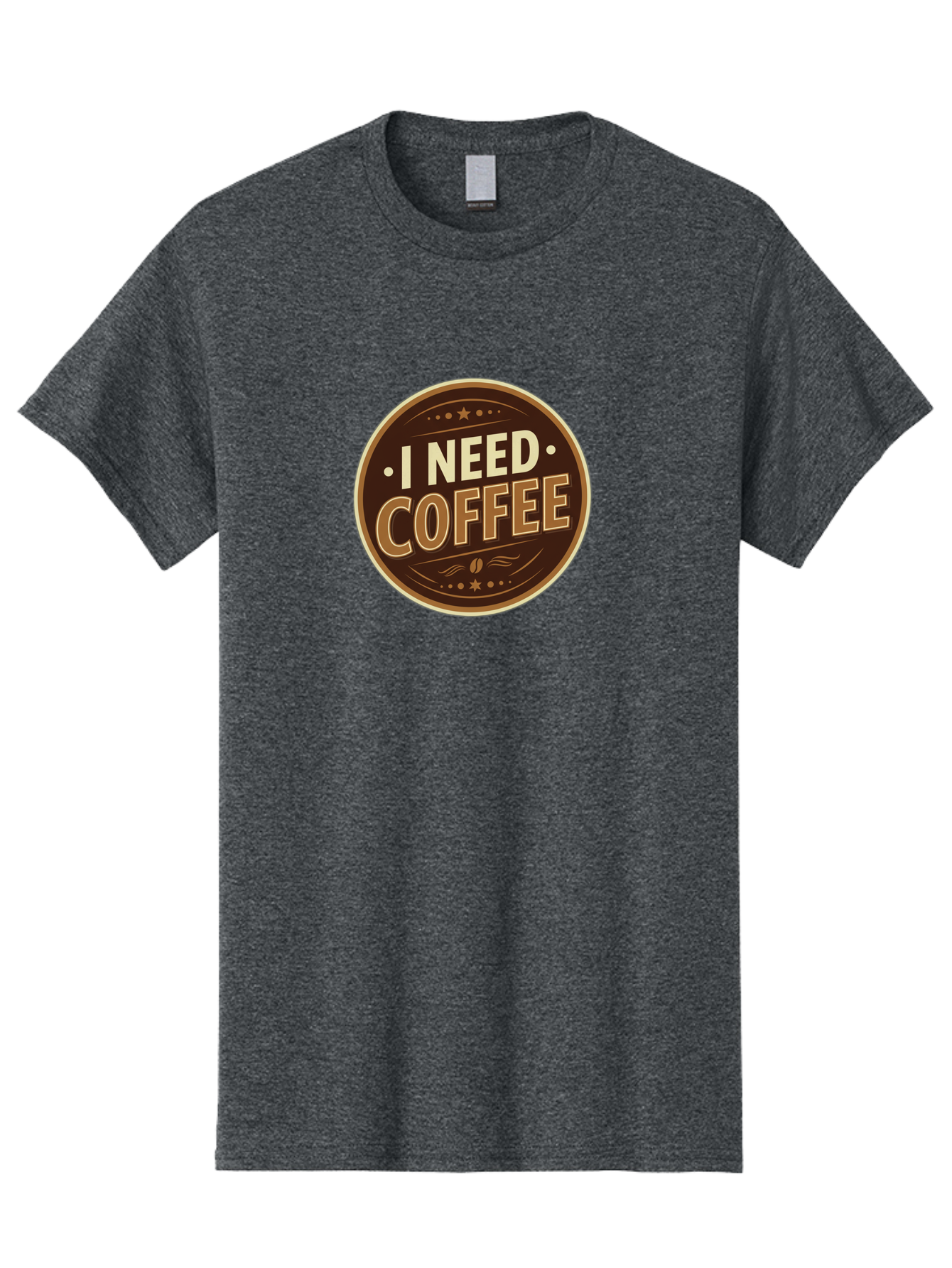 I-Need-Coffee-5 Men'S Graphic Tee, 100% Cotton, Comfortable Casual Summer Wear, Machine Washable, Coffee Lover, Caffeine Fix, Morning Motivation, Coffee Break, Coffee Addiction, Coffee Culture, Coffee Quote, Coffee Art Bac069