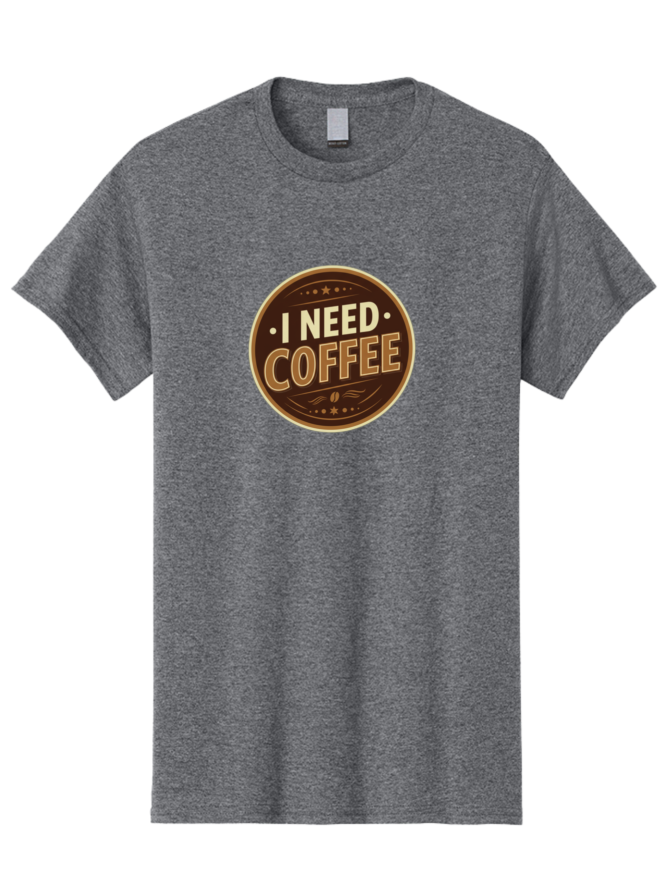 I-Need-Coffee-5 Men'S Graphic Tee, 100% Cotton, Comfortable Casual Summer Wear, Machine Washable, Coffee Lover, Caffeine Fix, Morning Motivation, Coffee Break, Coffee Addiction, Coffee Culture, Coffee Quote, Coffee Art Bac069
