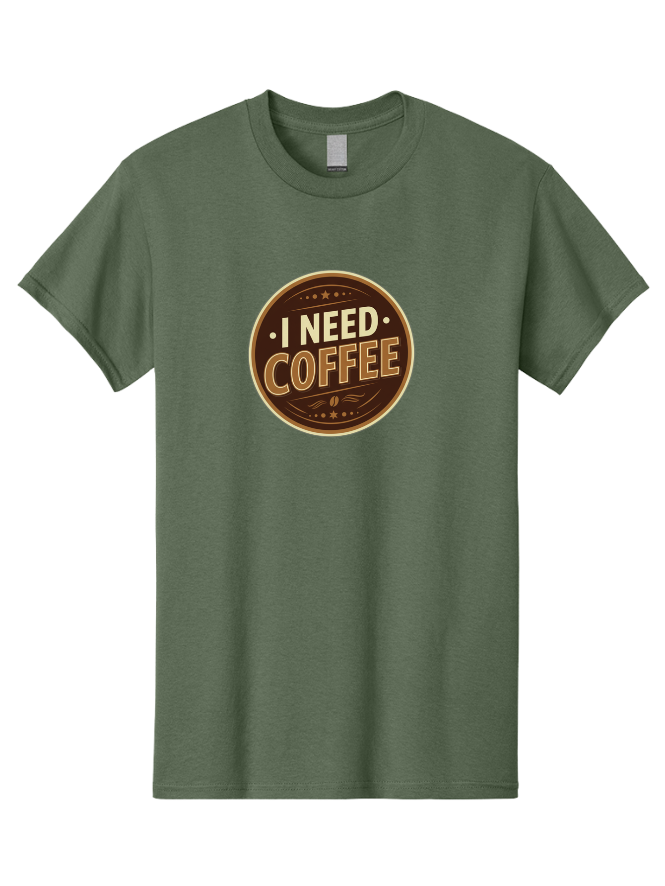 I-Need-Coffee-5 Men'S Graphic Tee, 100% Cotton, Comfortable Casual Summer Wear, Machine Washable, Coffee Lover, Caffeine Fix, Morning Motivation, Coffee Break, Coffee Addiction, Coffee Culture, Coffee Quote, Coffee Art Bac069