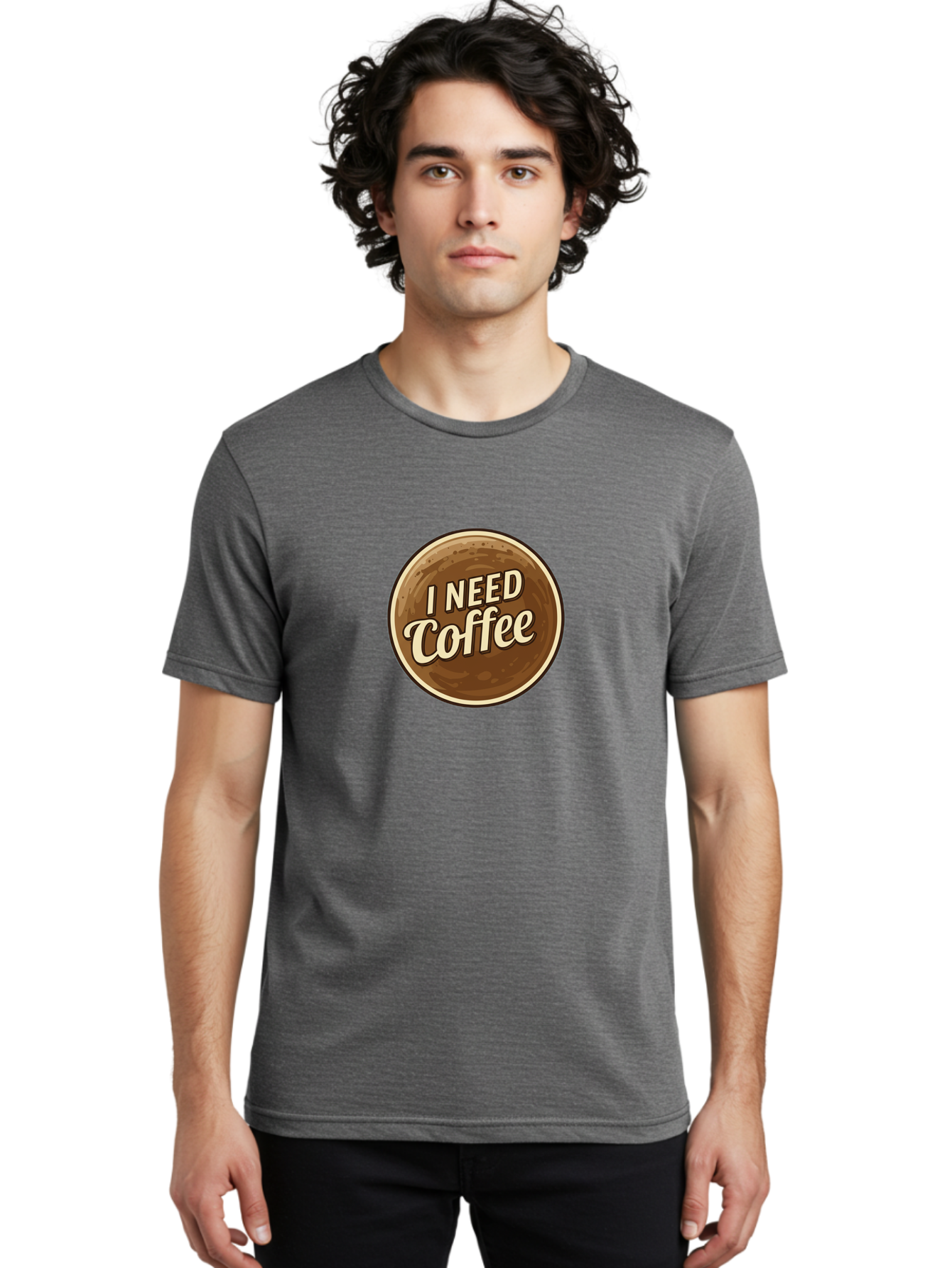 I-Need-Coffee-7 Men'S Graphic Tee, 100% Cotton, Comfortable Casual Summer Wear, Machine Washable, Coffee Cup, Coffee Lover, Need Coffee, Caffeine Fix, Morning Motivation, Coffee Break, Coffee Addiction, Coffee Culture Bac071