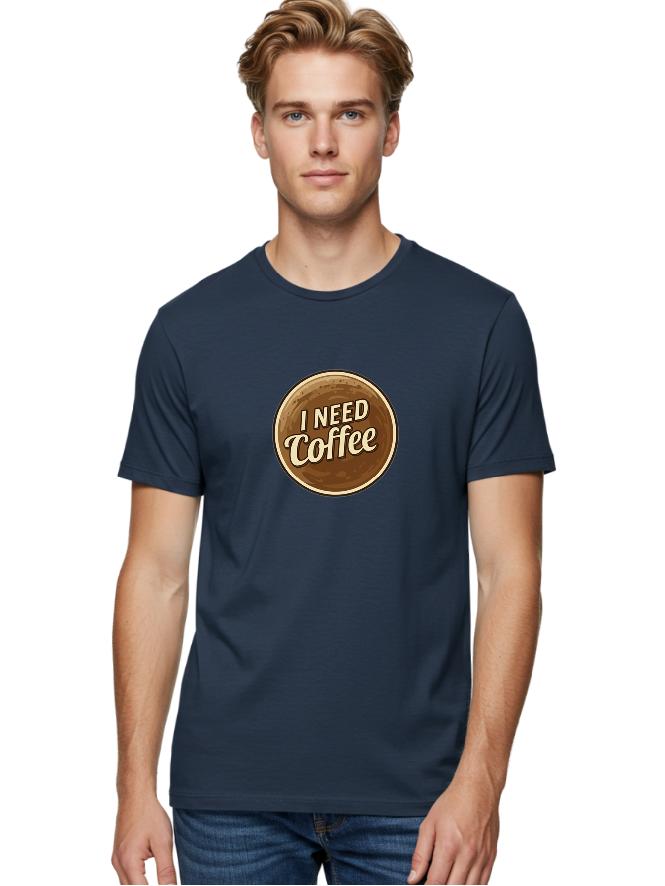 I-Need-Coffee-7 Men'S Graphic Tee, 100% Cotton, Comfortable Casual Summer Wear, Machine Washable, Coffee Cup, Coffee Lover, Need Coffee, Caffeine Fix, Morning Motivation, Coffee Break, Coffee Addiction, Coffee Culture Bac071