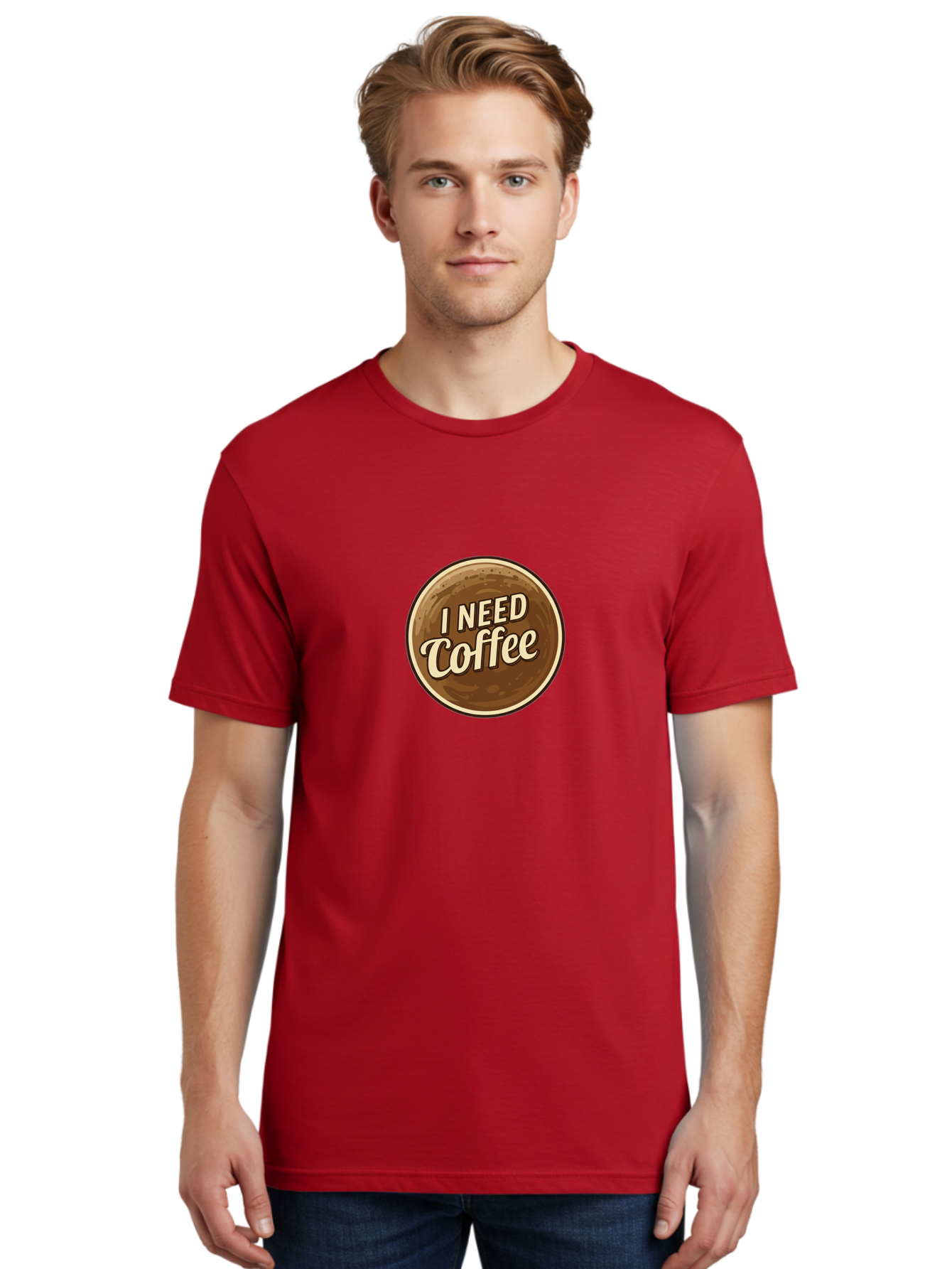I-Need-Coffee-7 Men'S Graphic Tee, 100% Cotton, Comfortable Casual Summer Wear, Machine Washable, Coffee Cup, Coffee Lover, Need Coffee, Caffeine Fix, Morning Motivation, Coffee Break, Coffee Addiction, Coffee Culture Bac071