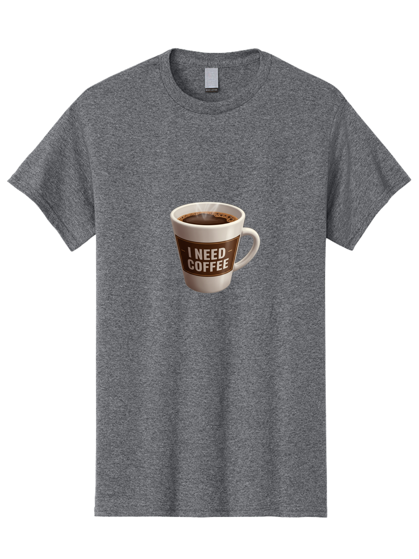 I-Need-Coffee-8 Men'S Graphic Tee, 100% Cotton, Comfortable Casual Summer Wear, Machine Washable, Coffee Mug, Coffee Lover, Caffeine Fix, Morning Motivation, Daily Grind, Coffee Break, Coffee Addiction, Coffee Culture Bac072