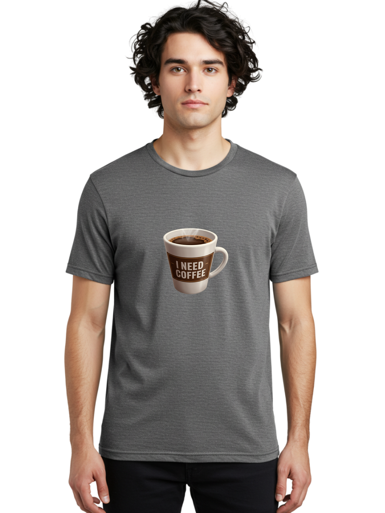 I-Need-Coffee-8 Men'S Graphic Tee, 100% Cotton, Comfortable Casual Summer Wear, Machine Washable, Coffee Mug, Coffee Lover, Caffeine Fix, Morning Motivation, Daily Grind, Coffee Break, Coffee Addiction, Coffee Culture Bac072